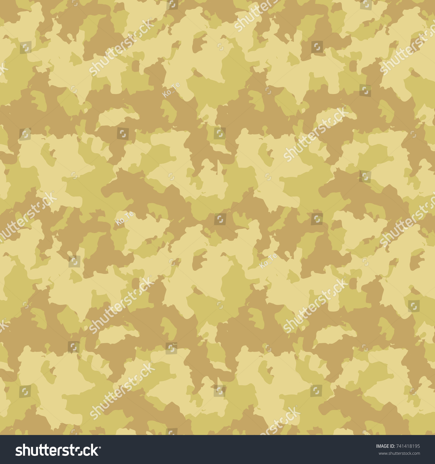 Yellow Beige Desert Camouflage Masking Seamless Stock Vector (Royalty ...