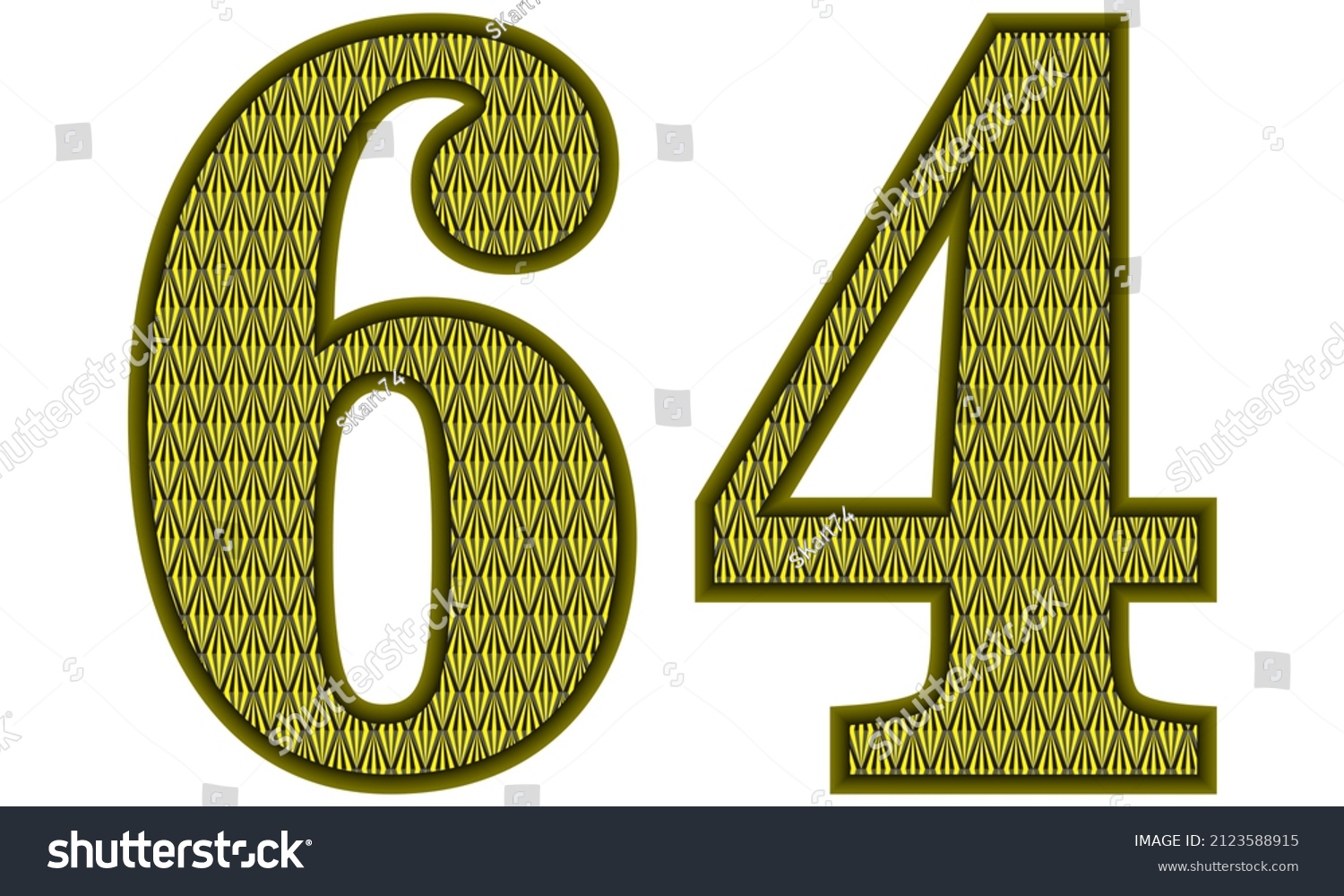 yellow-black-number-sixty-four-vector-stock-vector-royalty-free