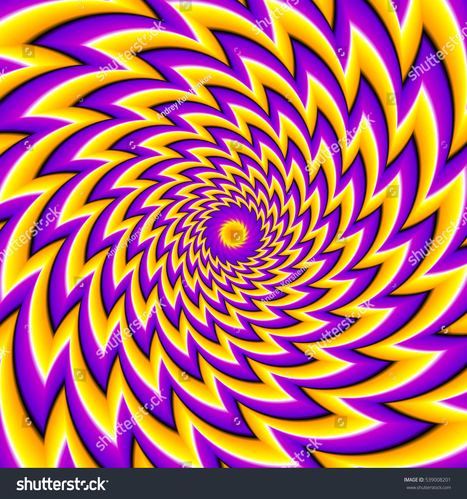 Yellow Purple Background Flower Spin Illusion Stock Vector ...