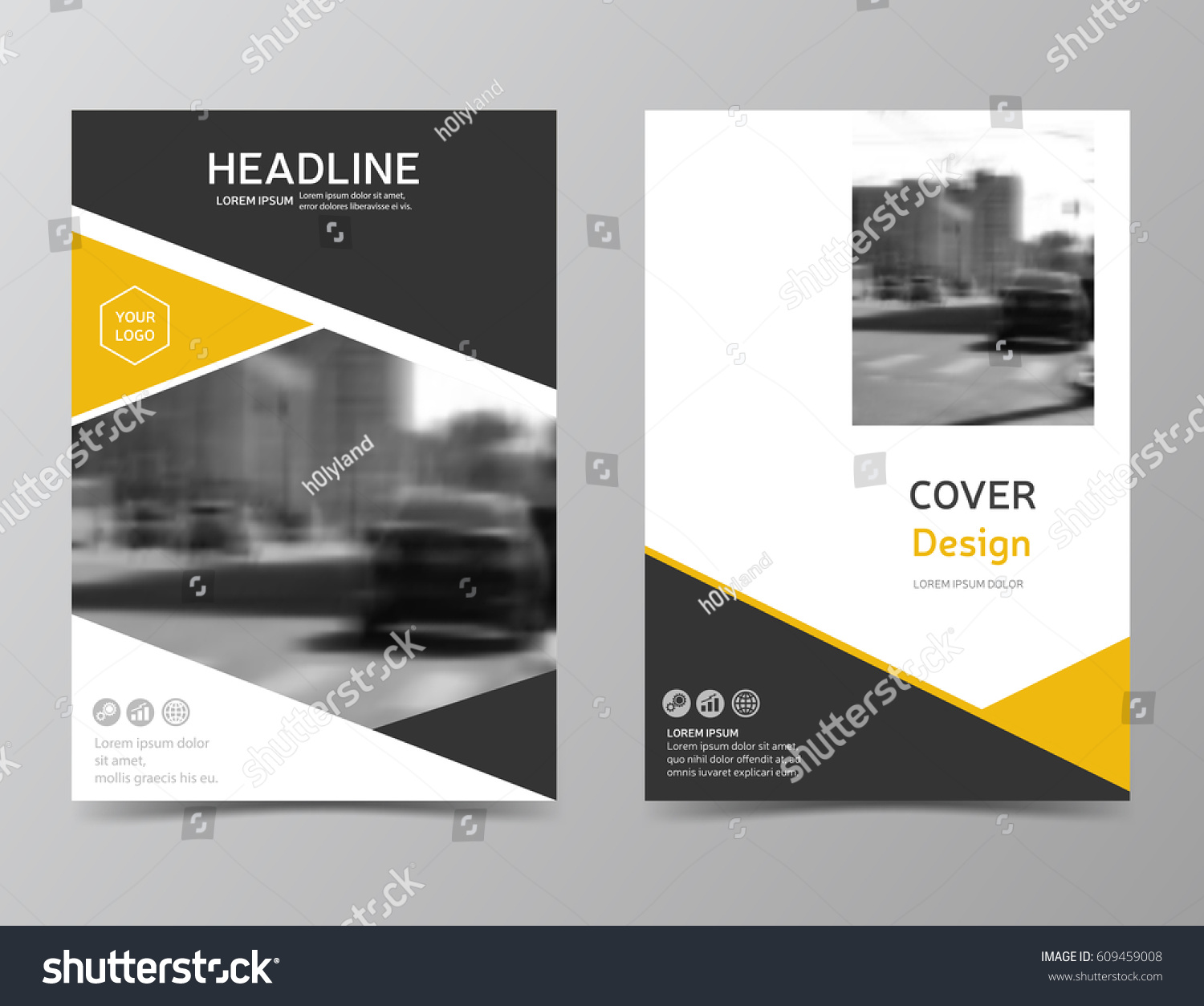 yellow annual report cover modern brochure design corporate identity brochure template leaflet template