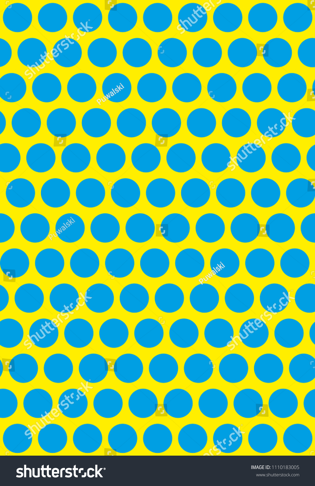Yellow Background Blue Circle Stock Vector (Royalty Free) 1110183005