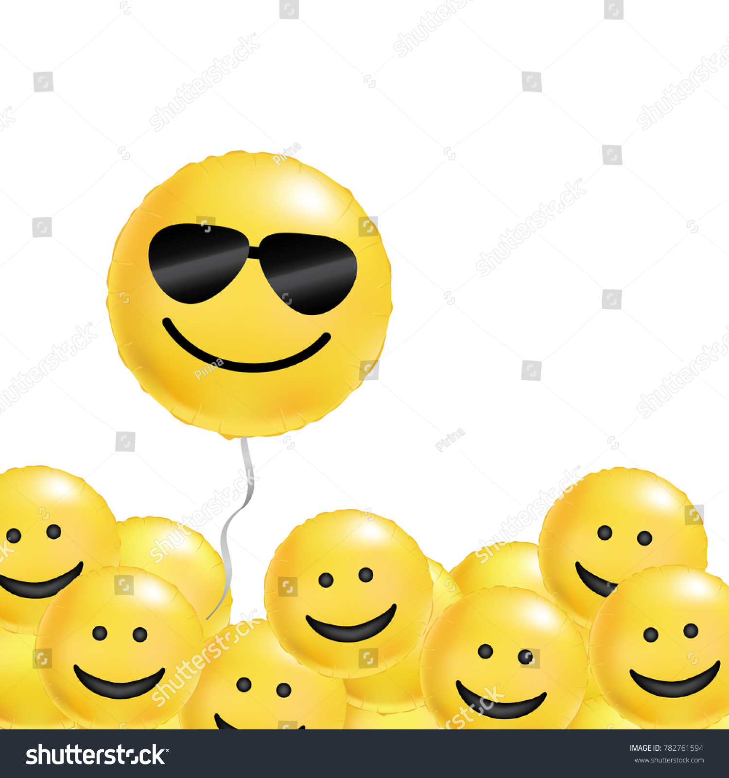 yellow balloons cool smile stock vector royalty free 782761594 shutterstock