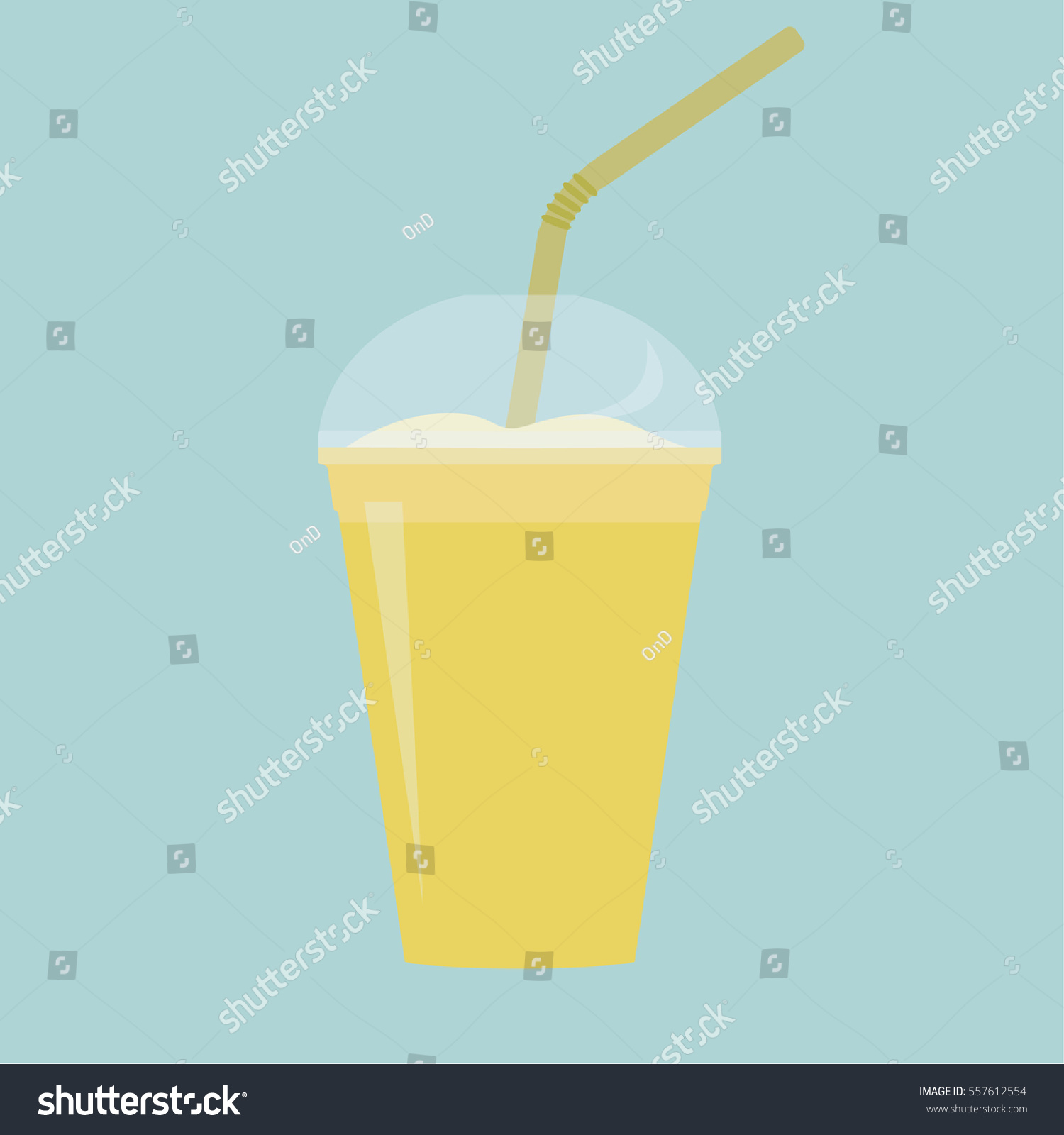 Download Yellow Banana Smoothie Yellow Cup Straw Stock Vector Royalty Free 557612554 Yellowimages Mockups