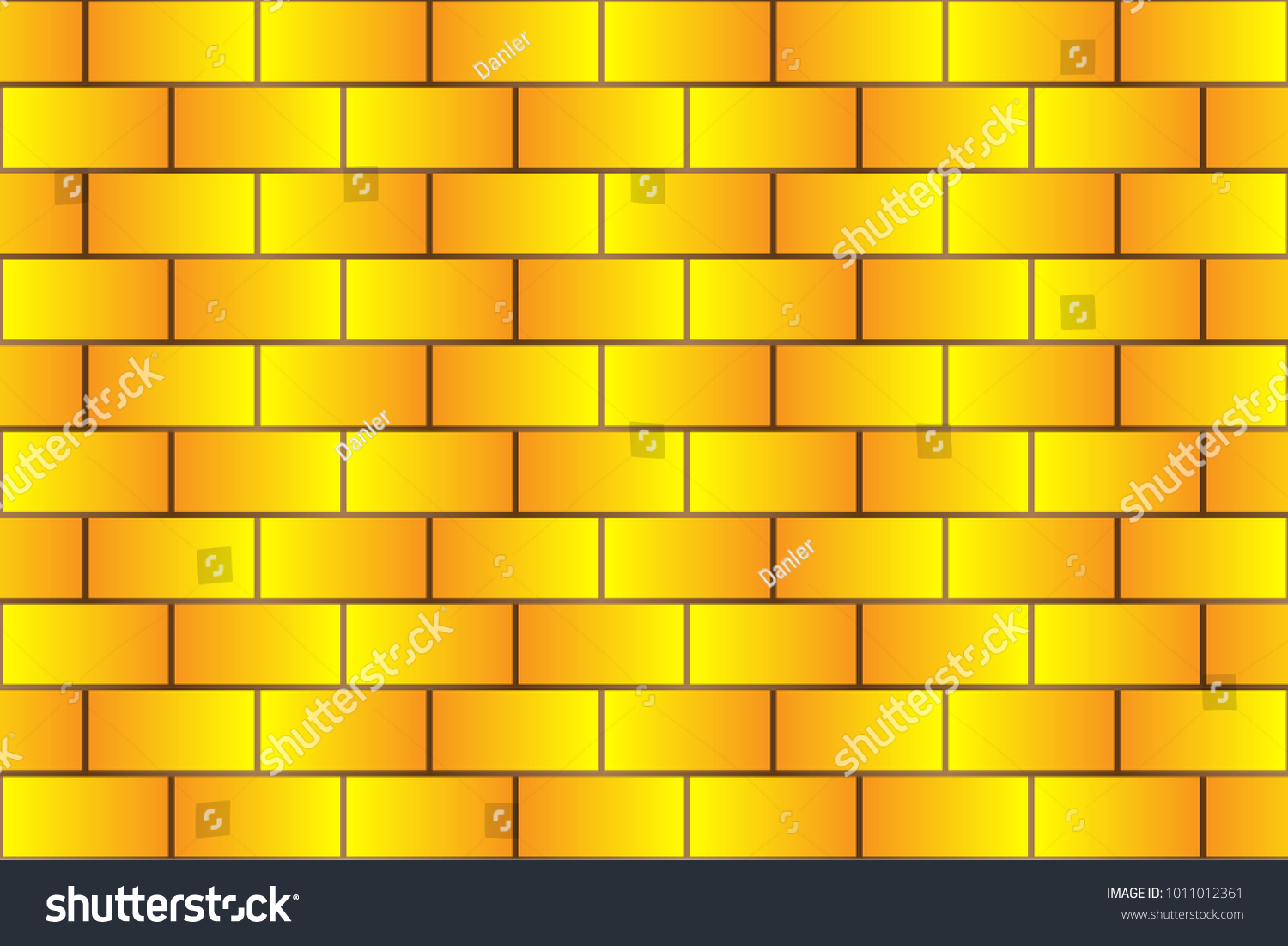 Yellow Bricks Vector Pattern Brick Wall Stock Vector (Royalty Free ...
