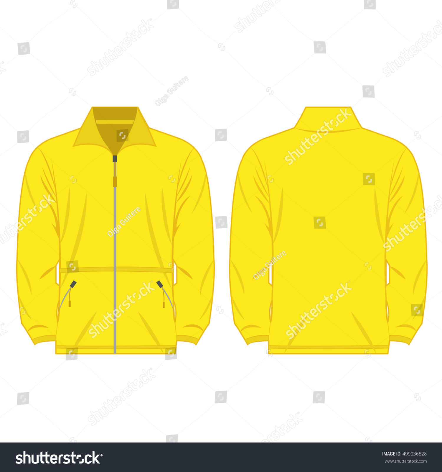 SVG of yellow color fleece outdoor jacket isolated vector on the white background svg
