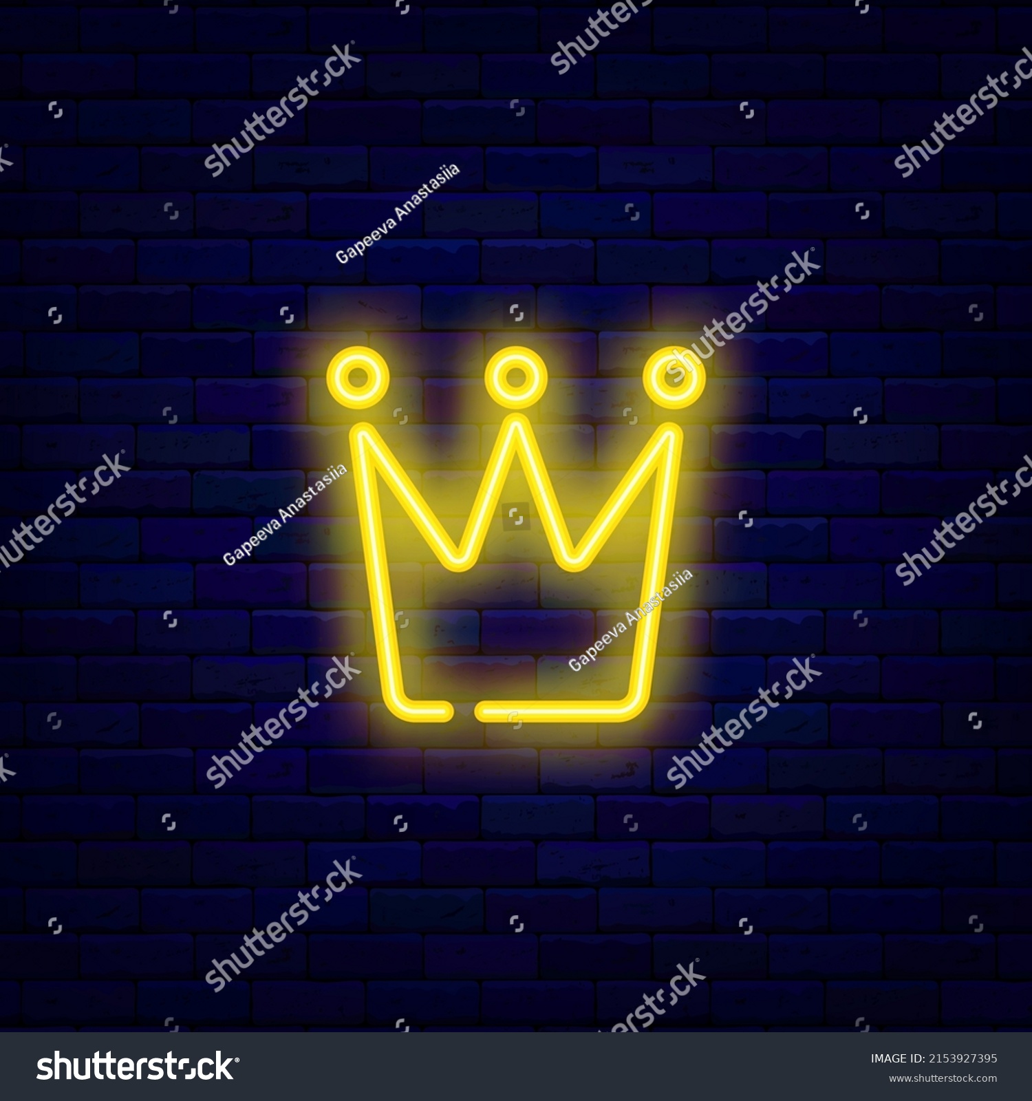 Yellow Crown Neon Icon Pop Art Stock Vector (Royalty Free) 2153927395 ...