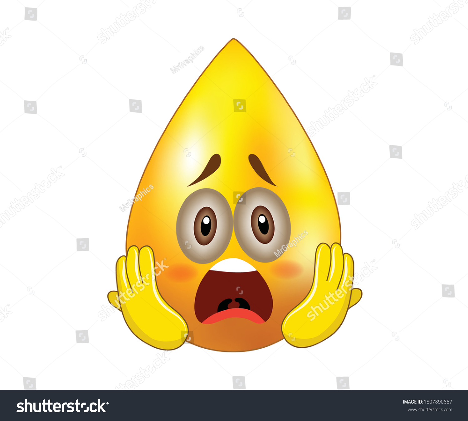 Yellow Droplet Cartoon Illustration Stock Vector Stock Vector (Royalty ...