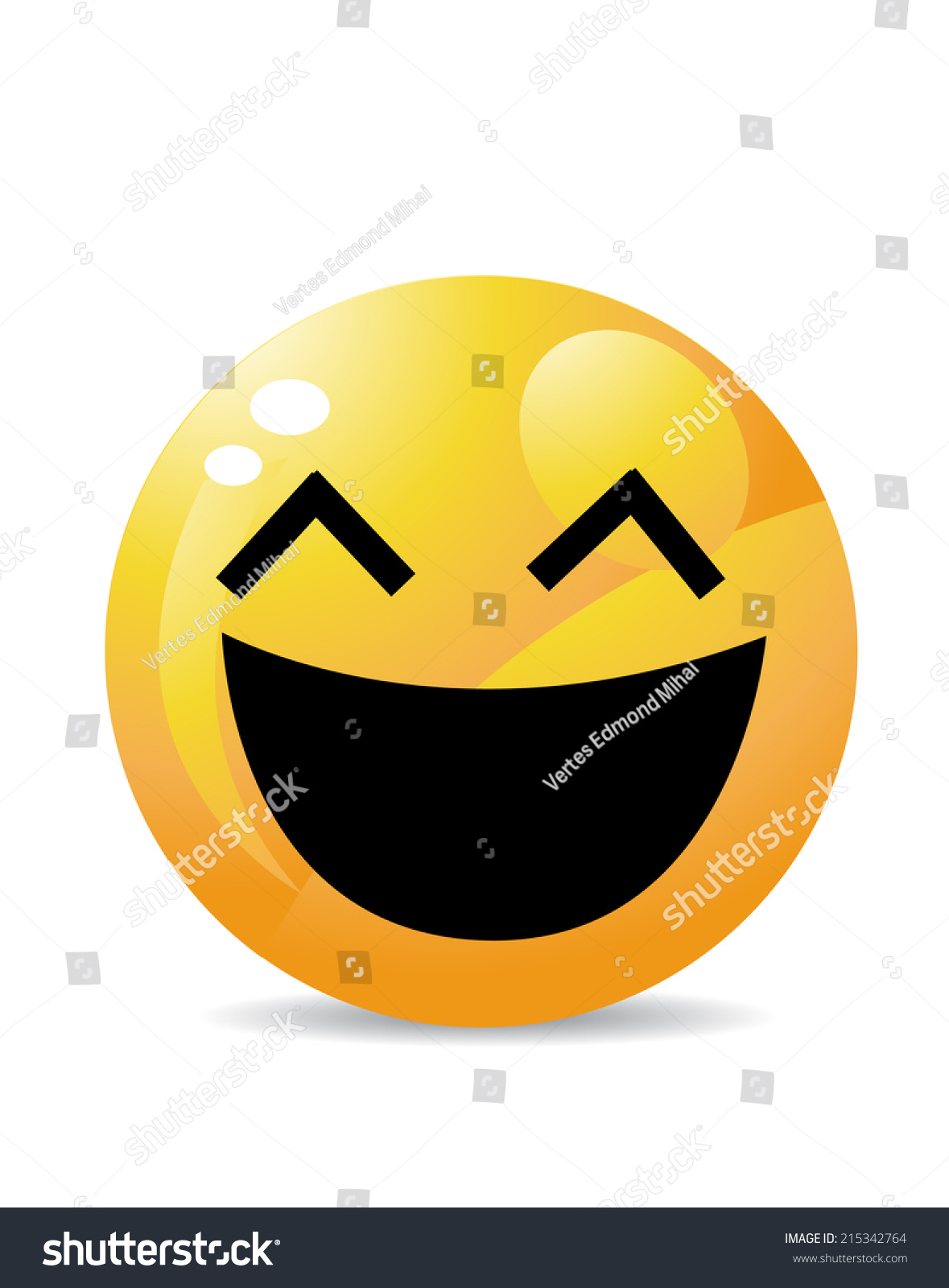 Yellow Emoticon Cartoon Character Stock Vector (Royalty Free) 215342764 ...