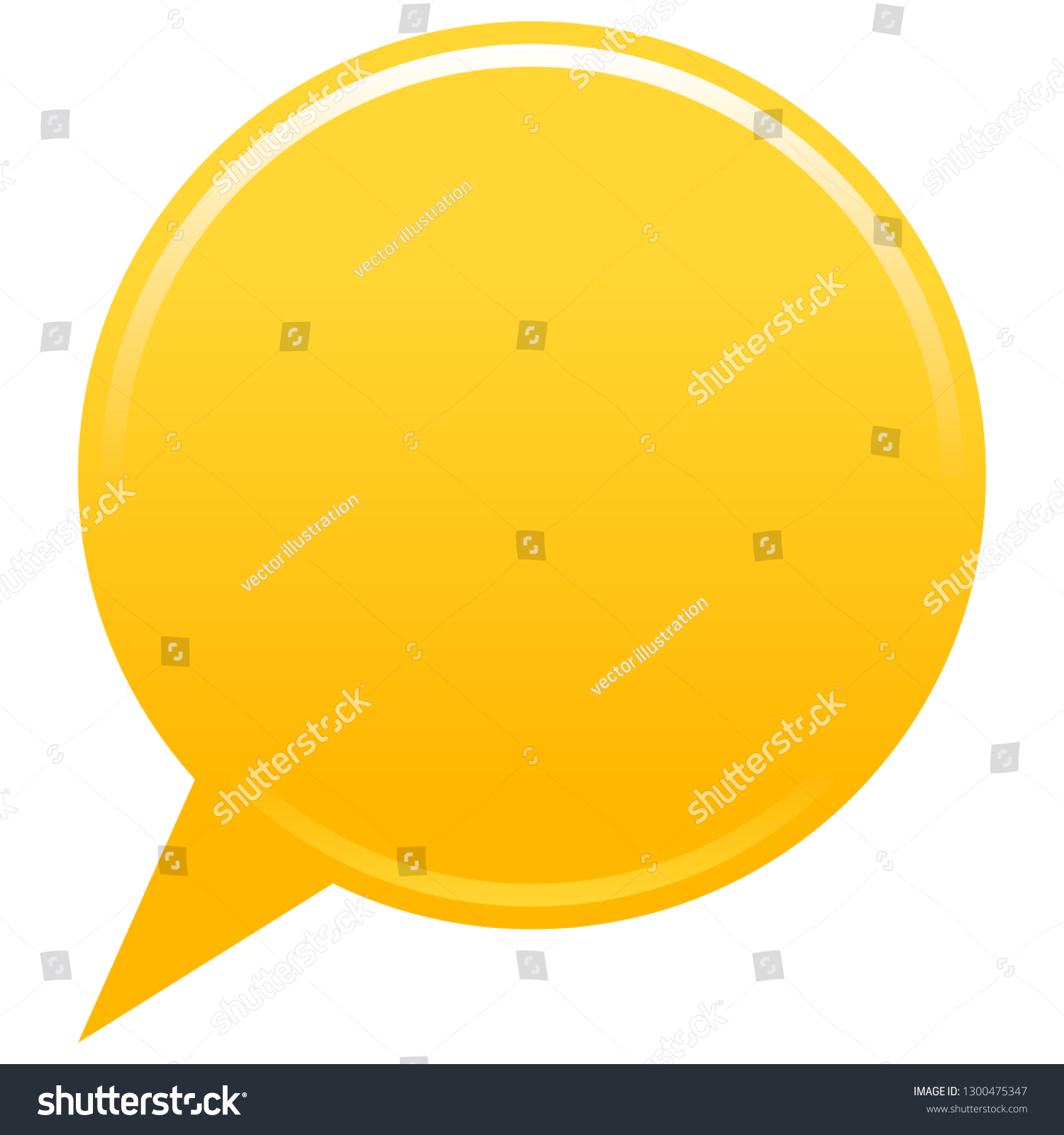 Yellow Flat Map Pin Empty Location Stock Vector (Royalty Free) 1300475347