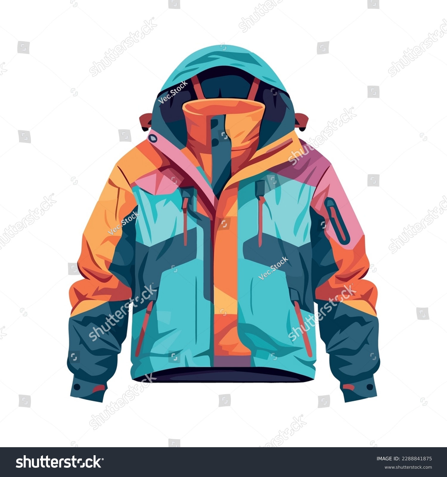 SVG of Yellow jacket for winter fashion isolated svg