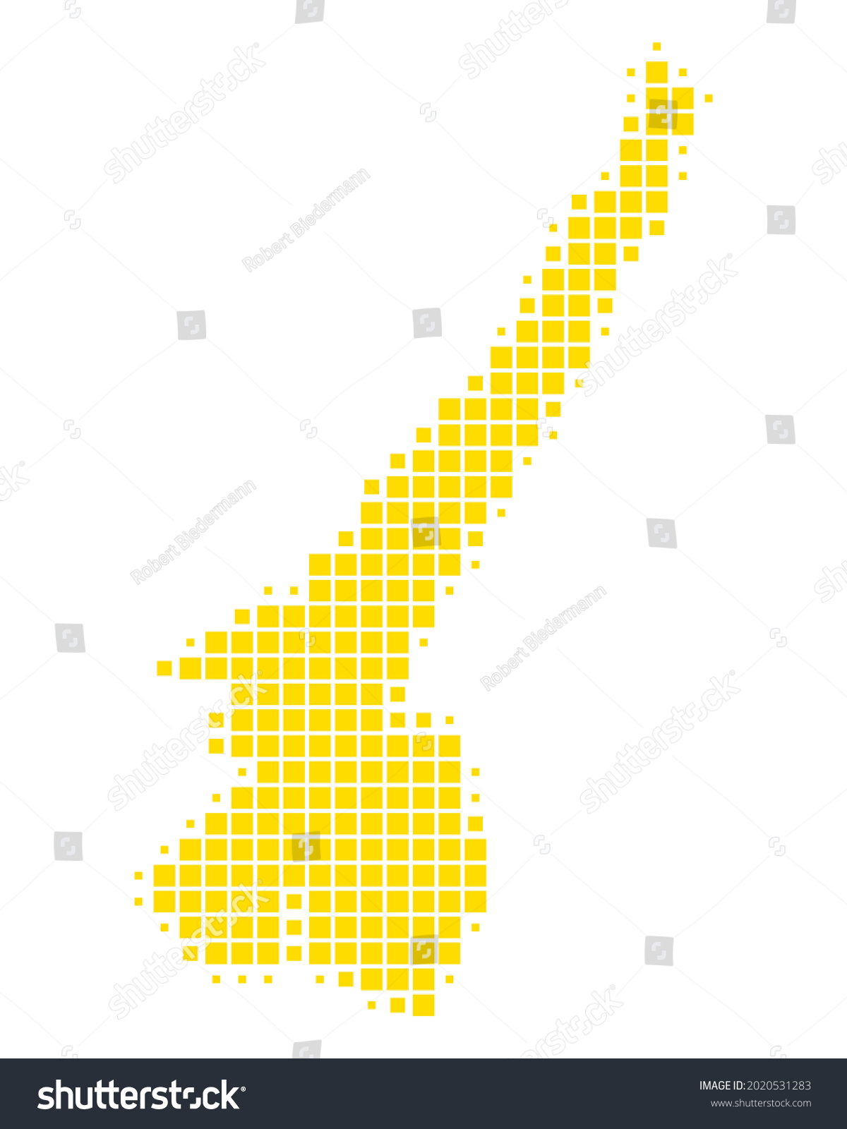 SVG of Yellow map of Lake Garda svg