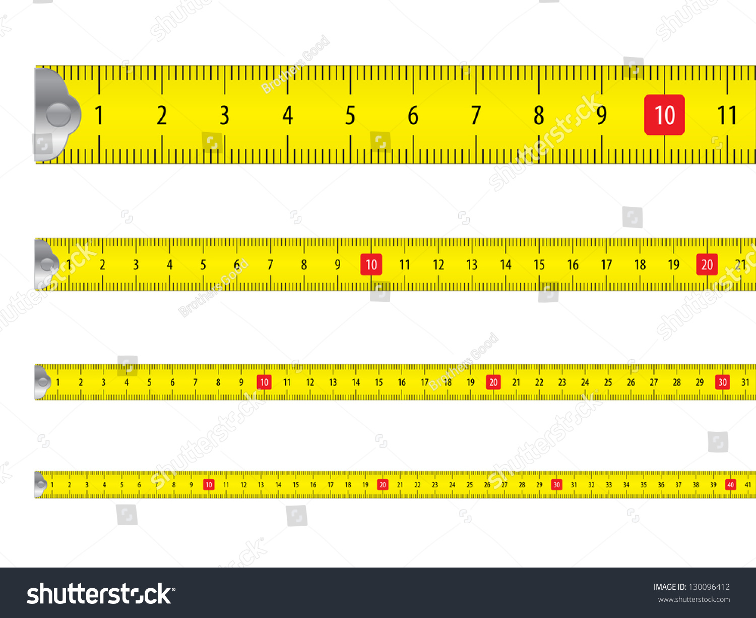 Yellow Measure Tape On White Background. Vector Illustration ...