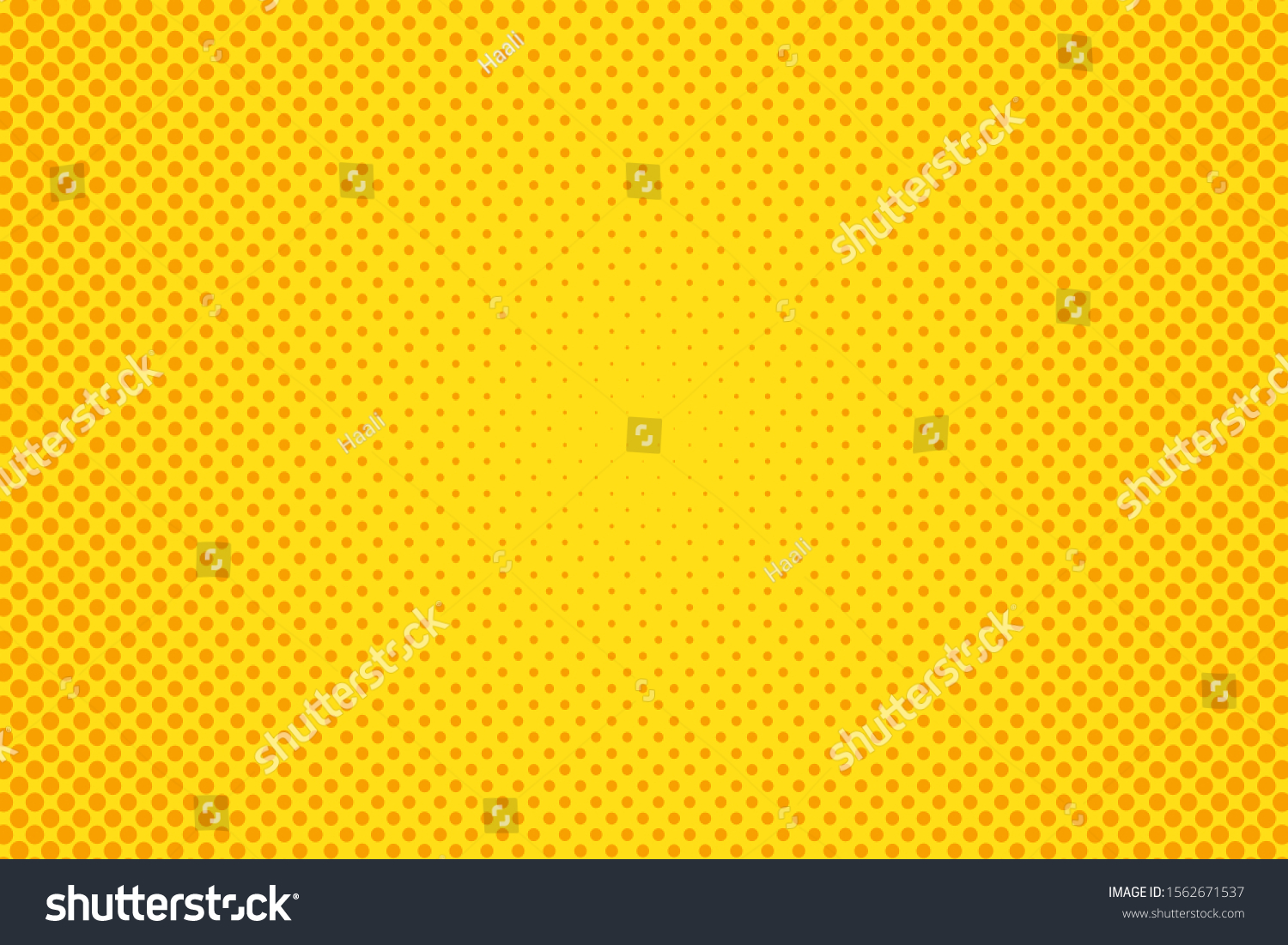 Yellow Pop Art Dotted Background Vector Stock Vector (royalty Free 