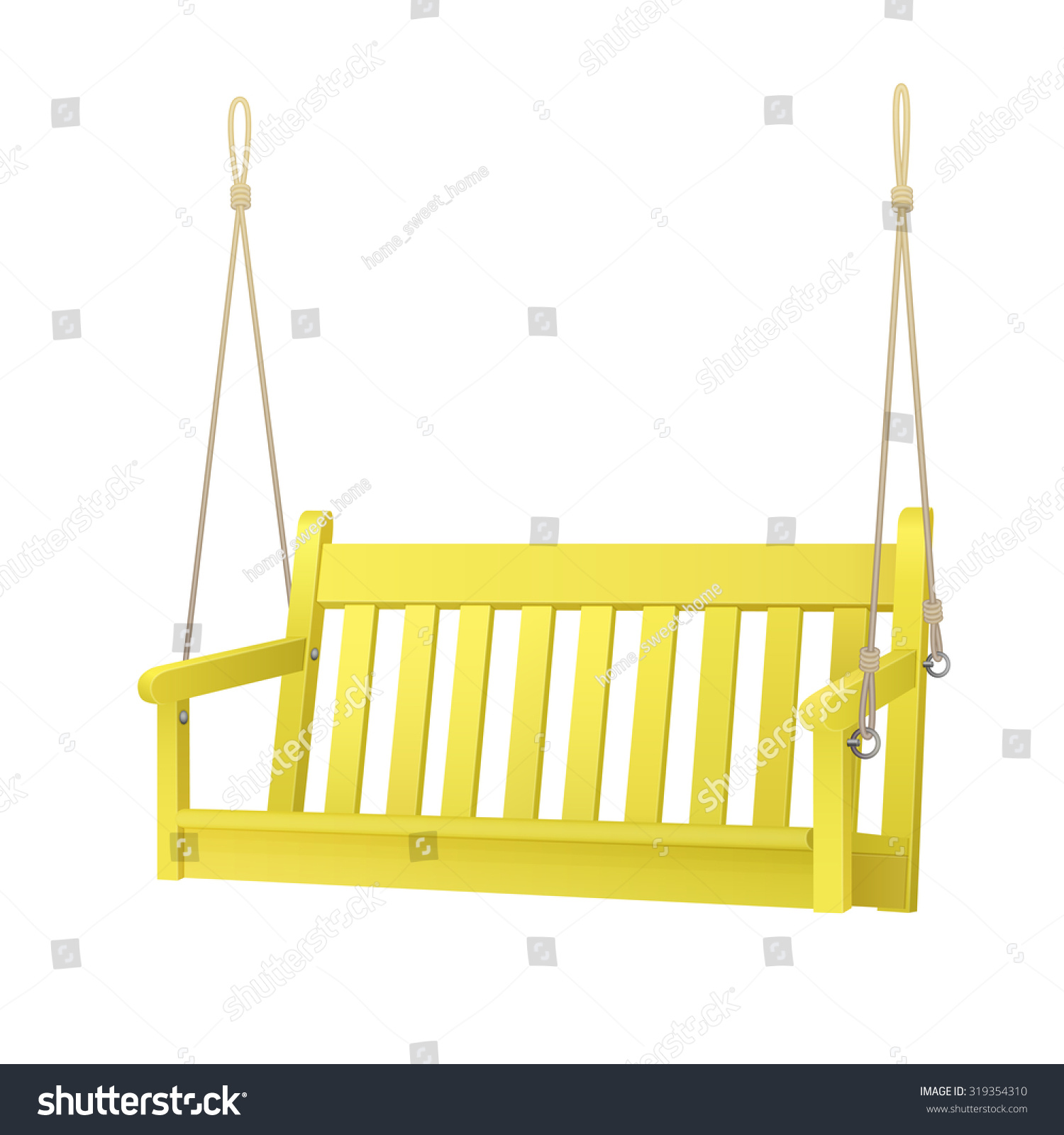 Yellow Porch Swing Stock Vector 319354310 - Shutterstock