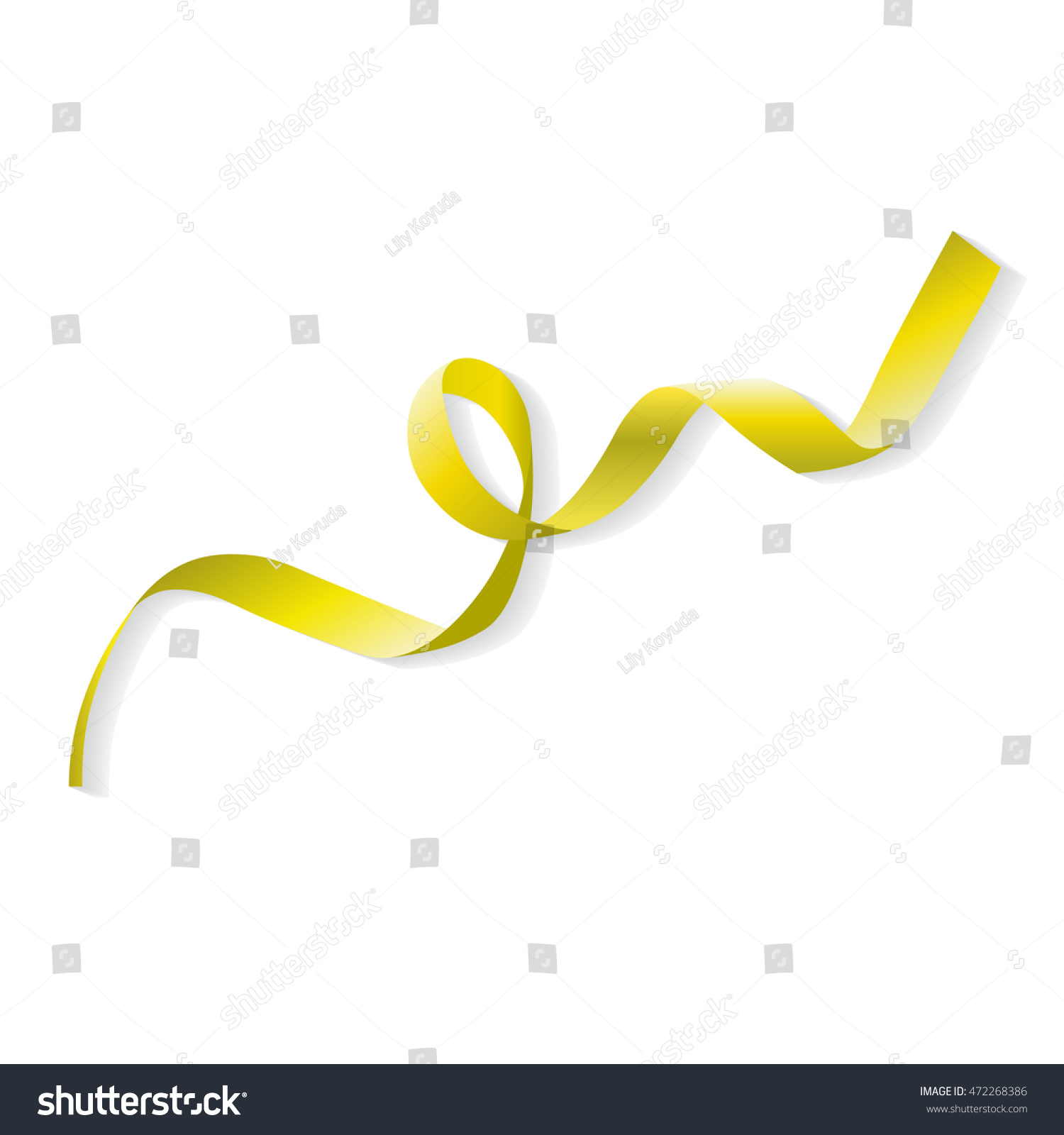 Yellow Ribbon Stock Vector 472268386 - Shutterstock