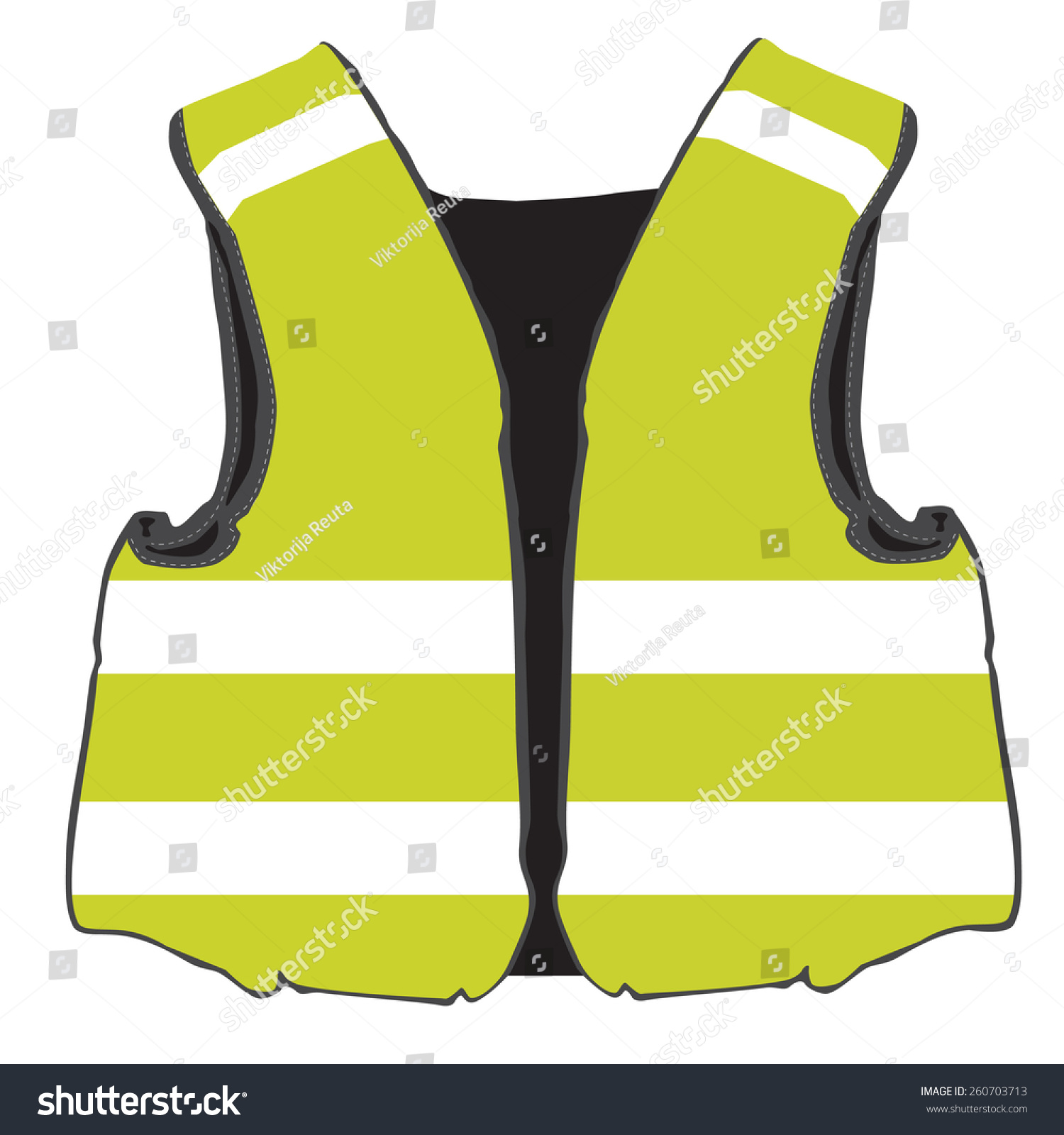 Yellow Safety Vest Vector Isolated Protective Stock Vector (Royalty