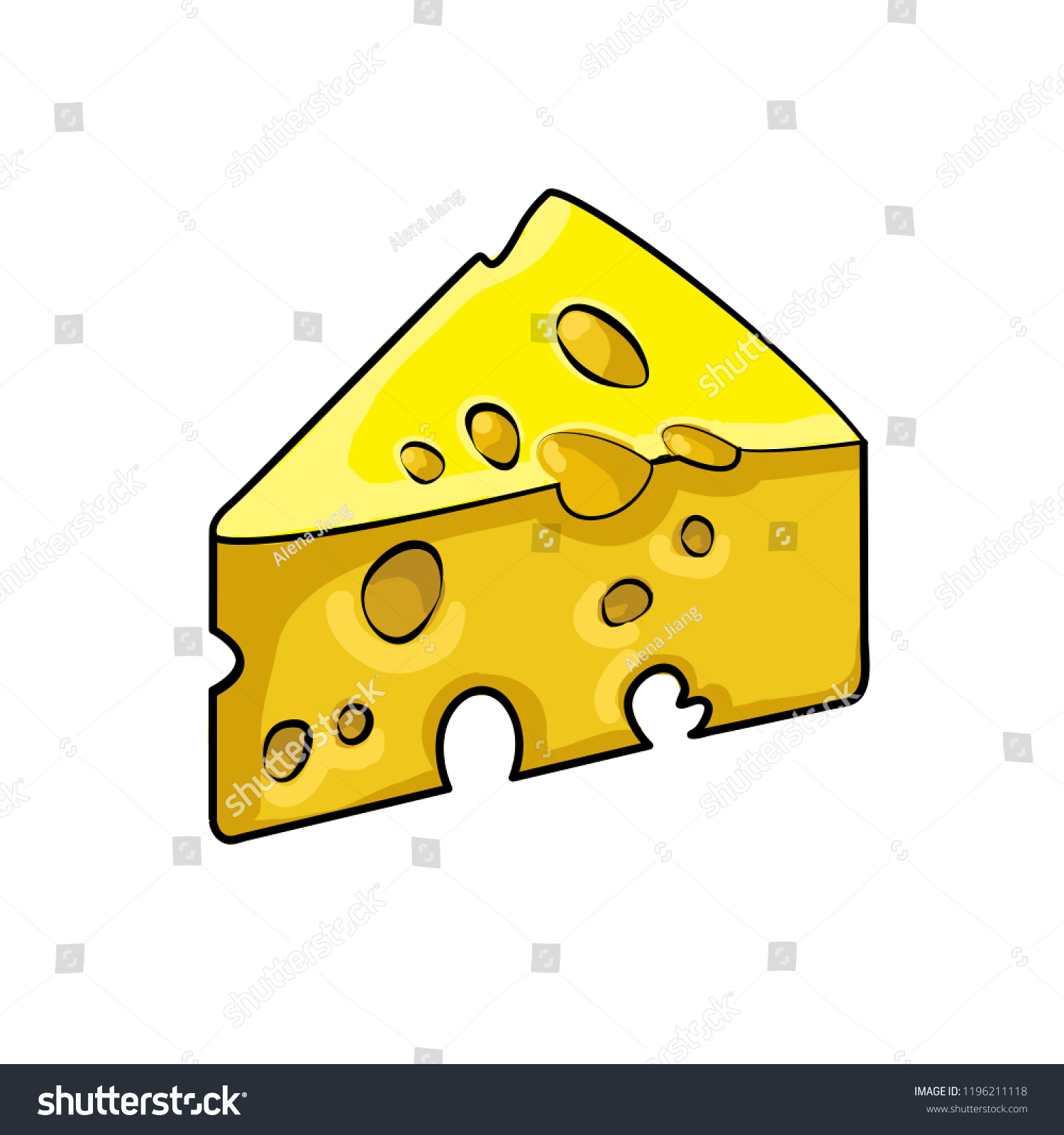 Download Yellow Slice Cheese Vector Illustration Cheese Stock Vector Royalty Free 1196211118 PSD Mockup Templates