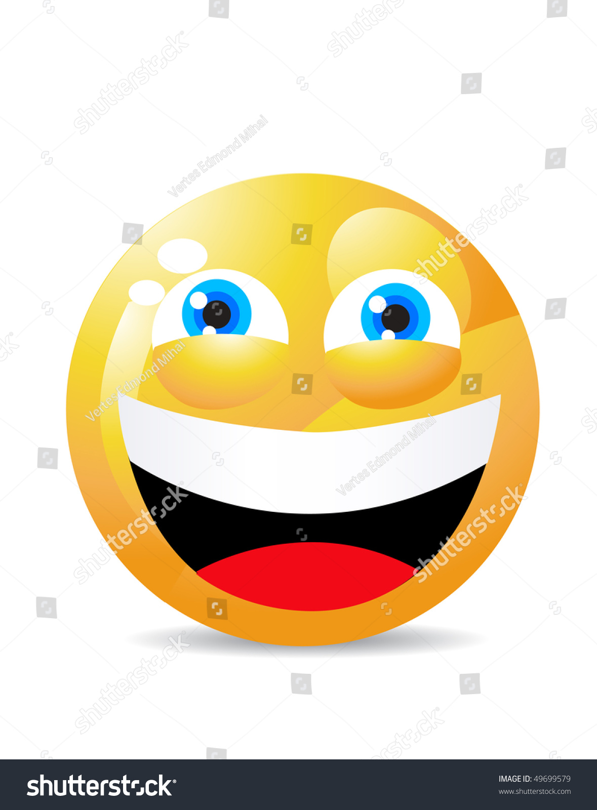 Yellow Smiley Face Stock Vector Illustration 49699579 : Shutterstock