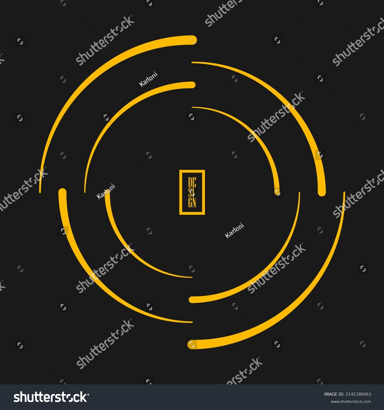 Yellow Speed Lines Rounded Form Trendy Stock Vector (Royalty Free ...