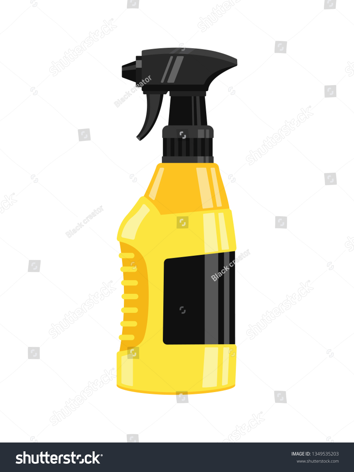 Download Yellow Sprayer Bottle Isolated Vector Stock Vector Royalty Free 1349535203 PSD Mockup Templates