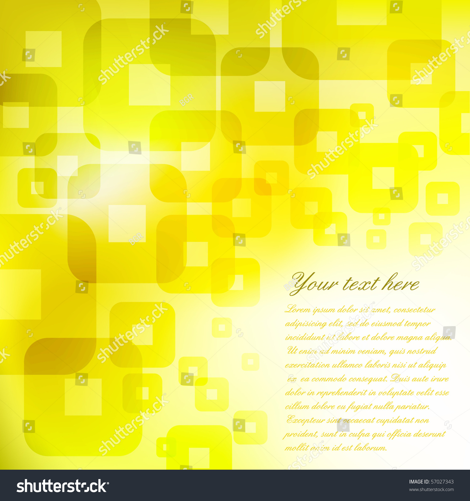 Yellow Square Background Stock Vector Illustration 57027343 : Shutterstock