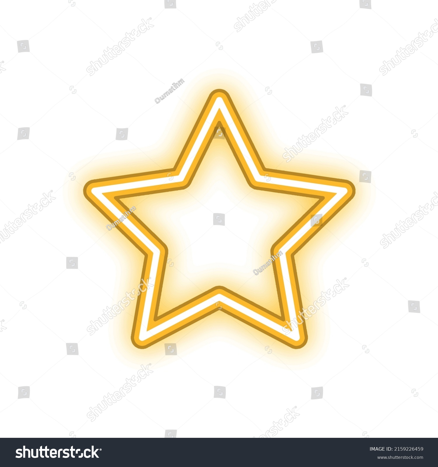 Yellow Star Shape Paper Sticker Label Stock Vector (Royalty Free ...