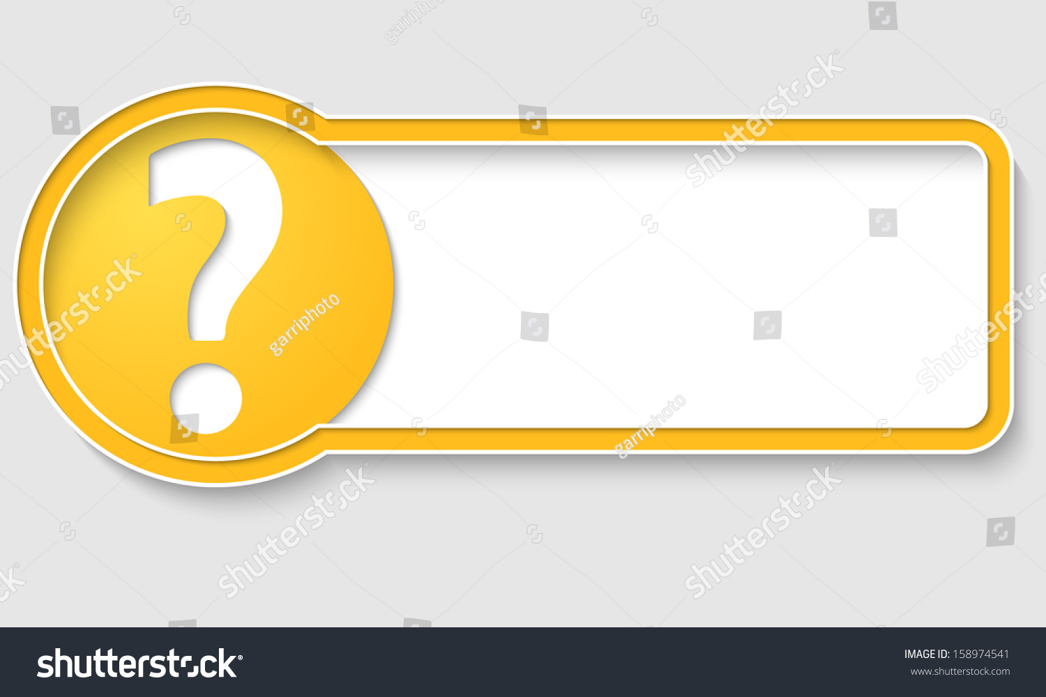 Yellow Text Box Question Mark Stock Vector (Royalty Free) 158974541