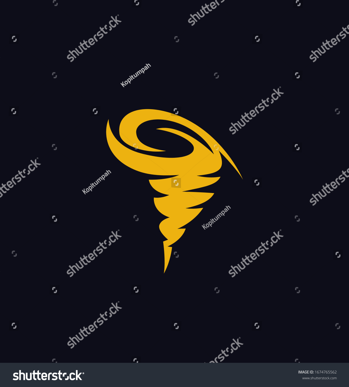 Yellow Twister Logo Design Simple Unique Stock Vector Royalty Free