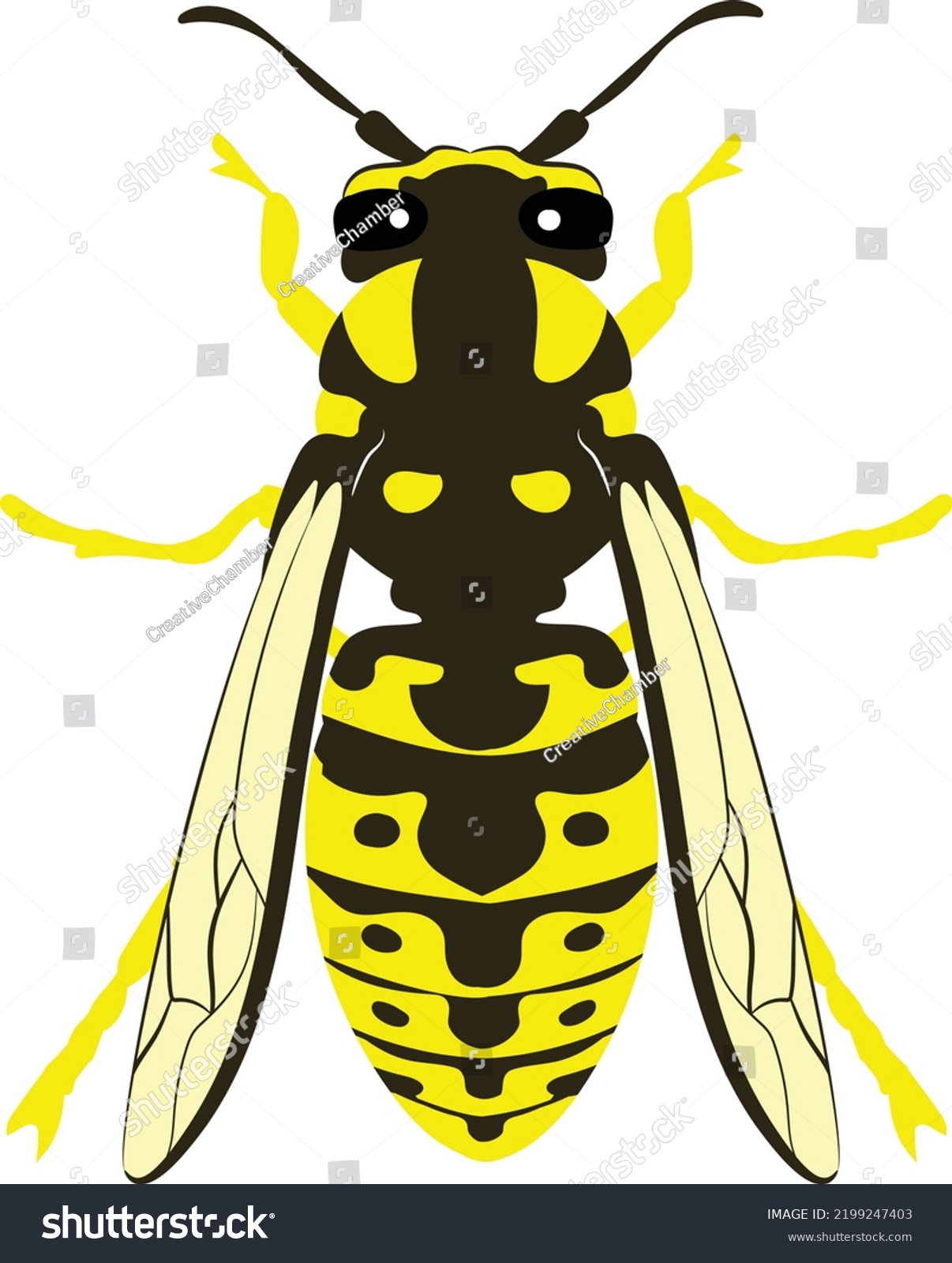 SVG of Yellowjacket Yellow Jacket Wasp Hornet Bee svg