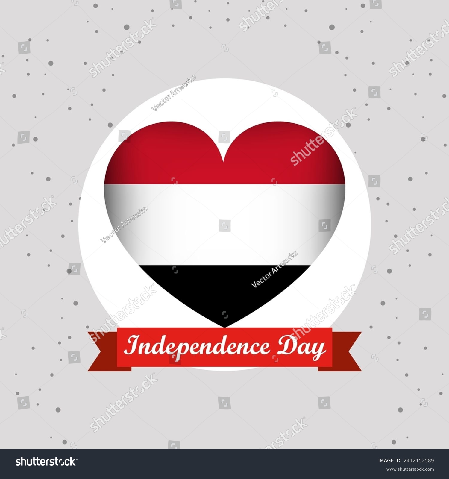 SVG of Yemen Independence Day With Heart Emblem Design svg