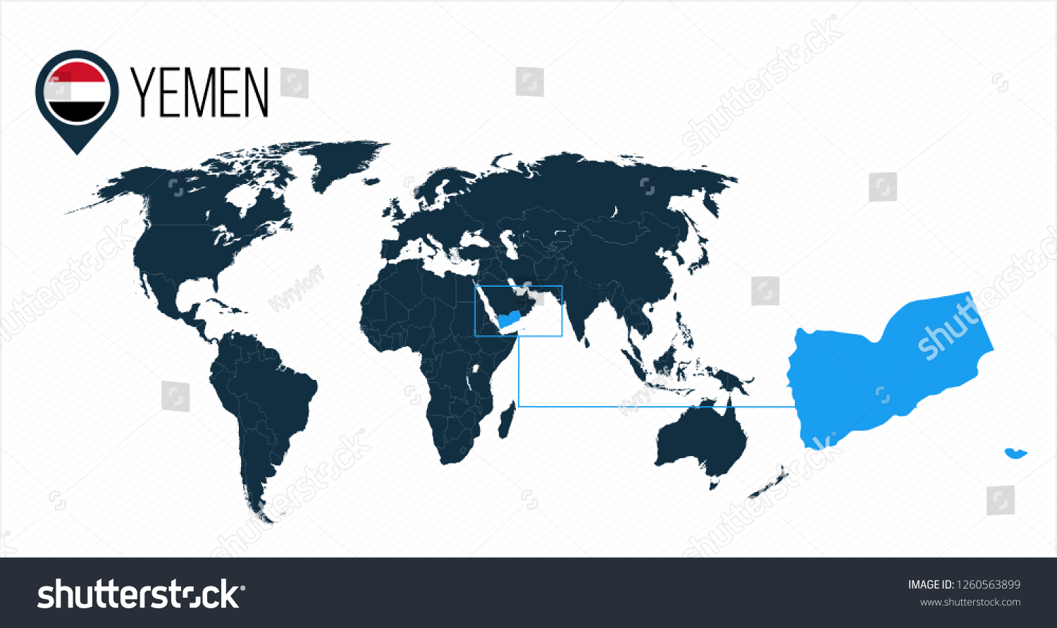Yemen Location On World Map Infographics Stock Vektor Royaltyfri Stock Vector Yemen Location On The World Map For Infographics All World Countries Without Names Yemen Round 1260563899