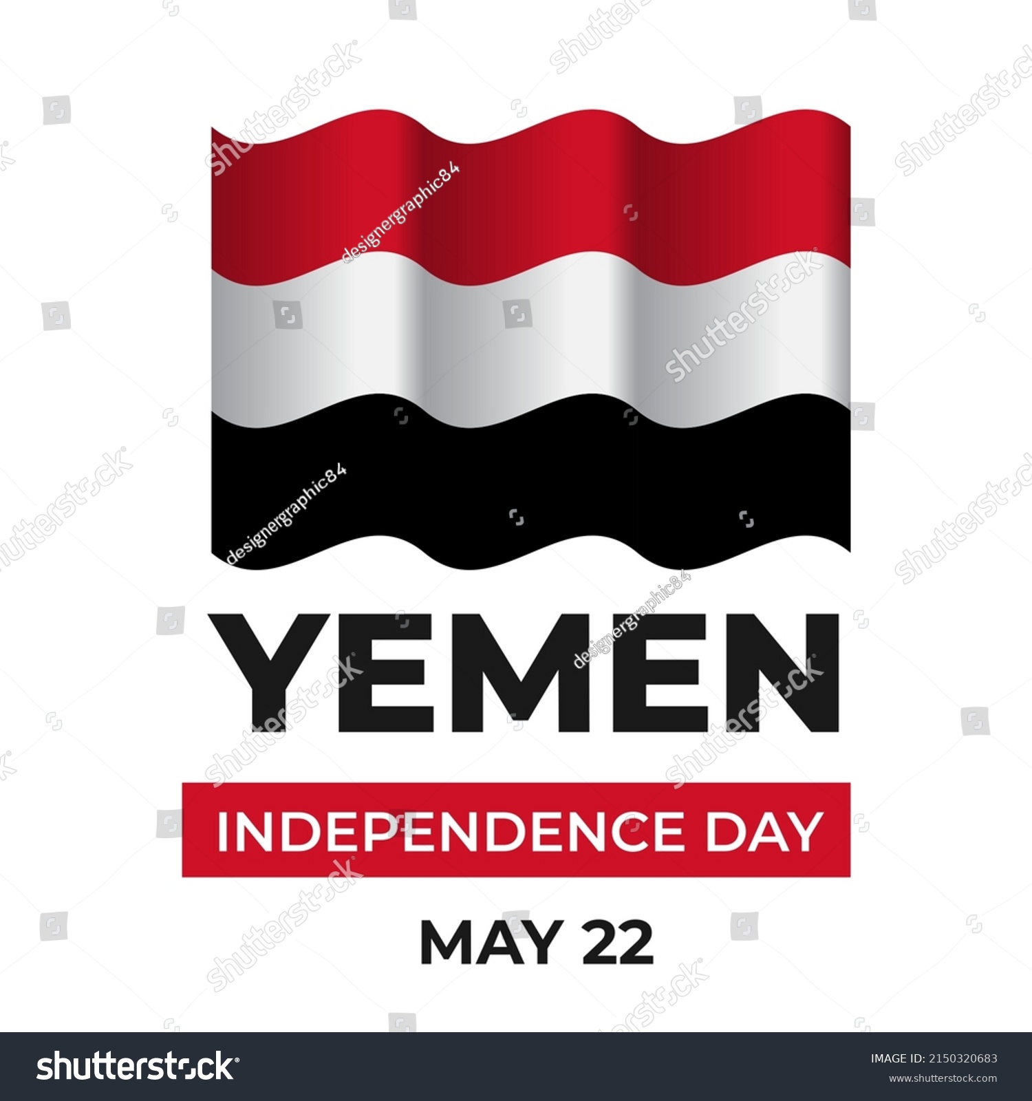 SVG of Yemen National Unity Day typography poster. National holiday celebration on May 22. Vector template for banner, flyer, greeting card, etc. svg