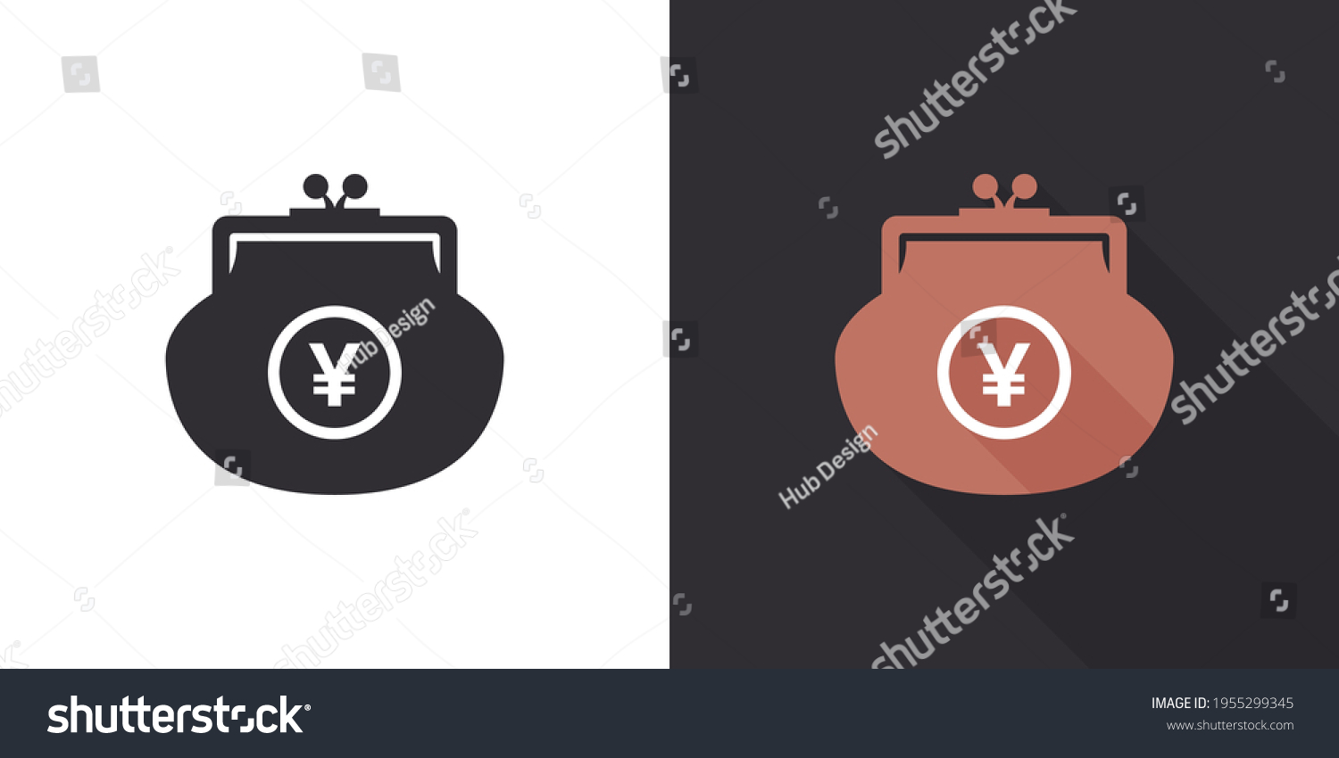 SVG of Yen wallet icon. Purse icon. Wallet icon design template. Vector illustration svg