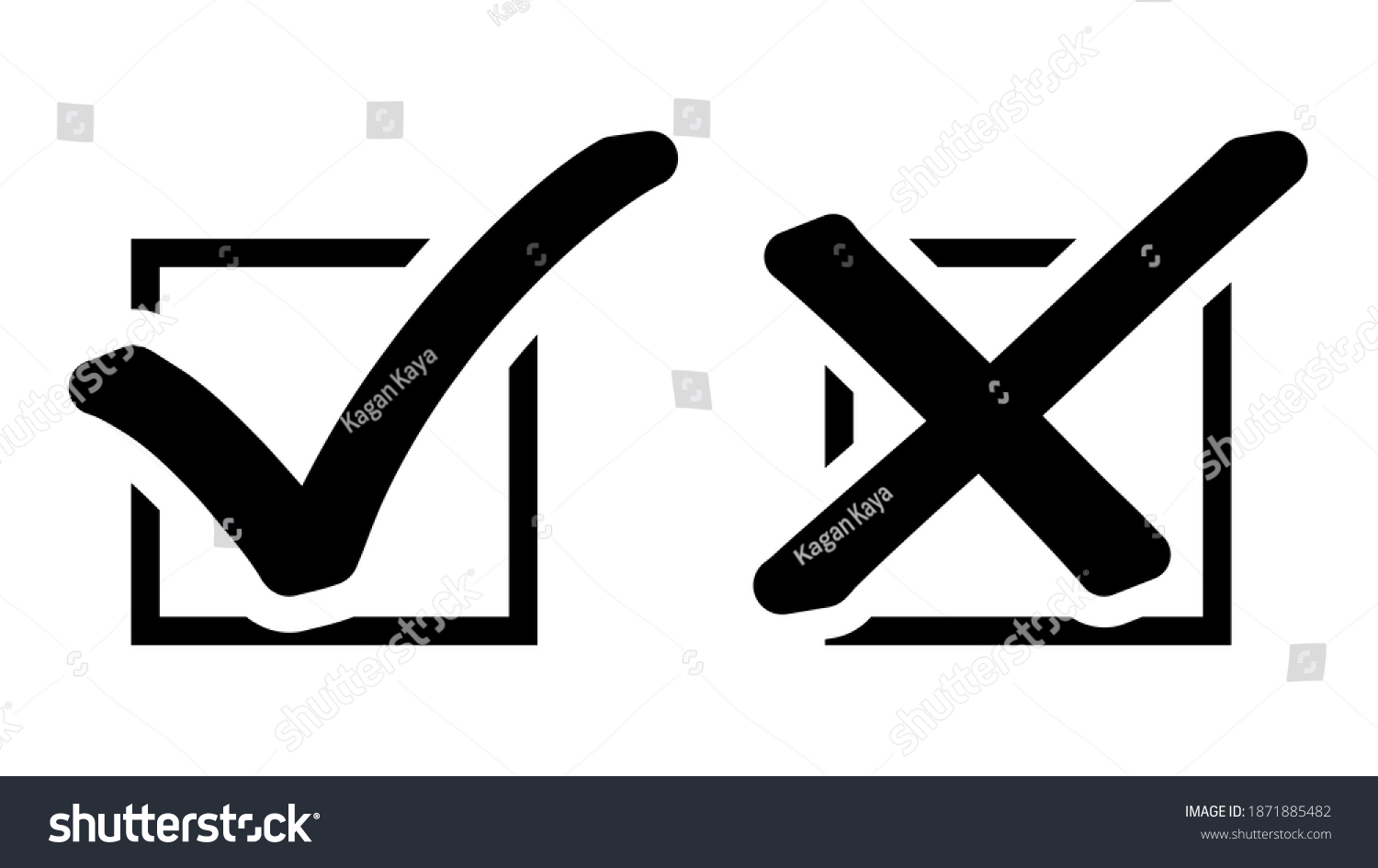 Yes No Right Wrong Approved Declined Stock Vector (Royalty Free ...