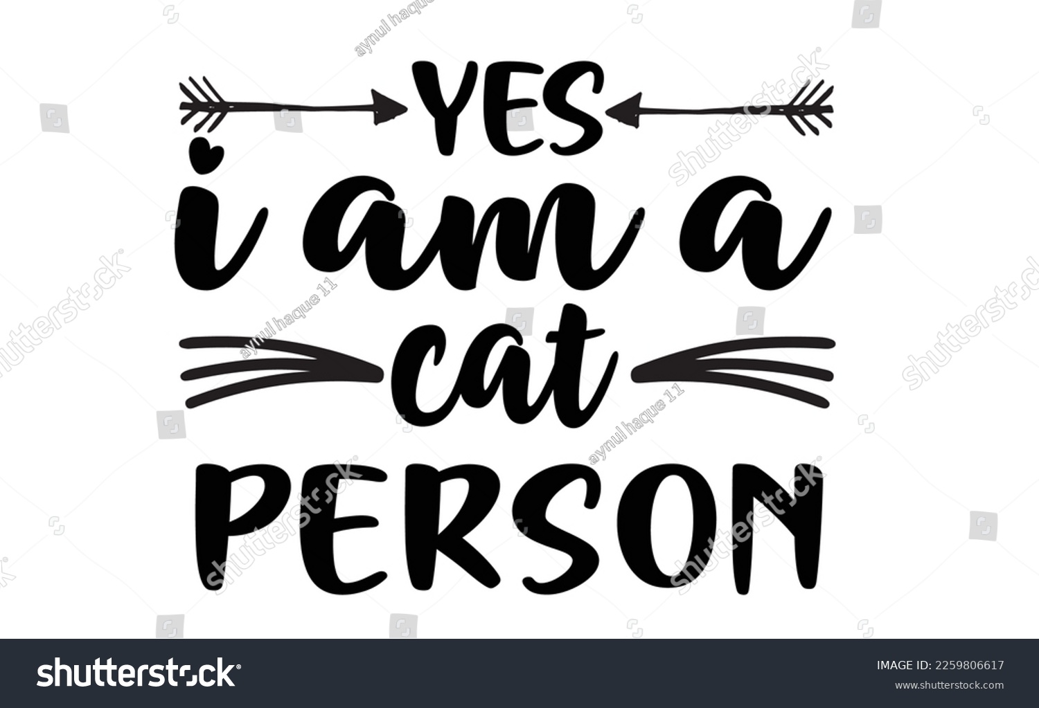SVG of yes i am a cat person svg svg