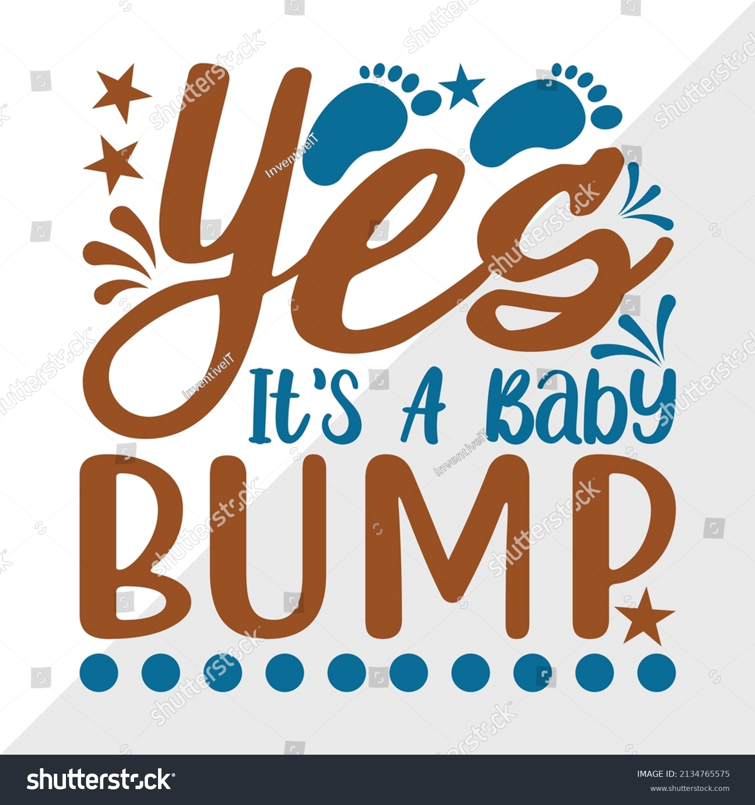 SVG of Yes It's A Baby Bump Printable Vector Illustration svg
