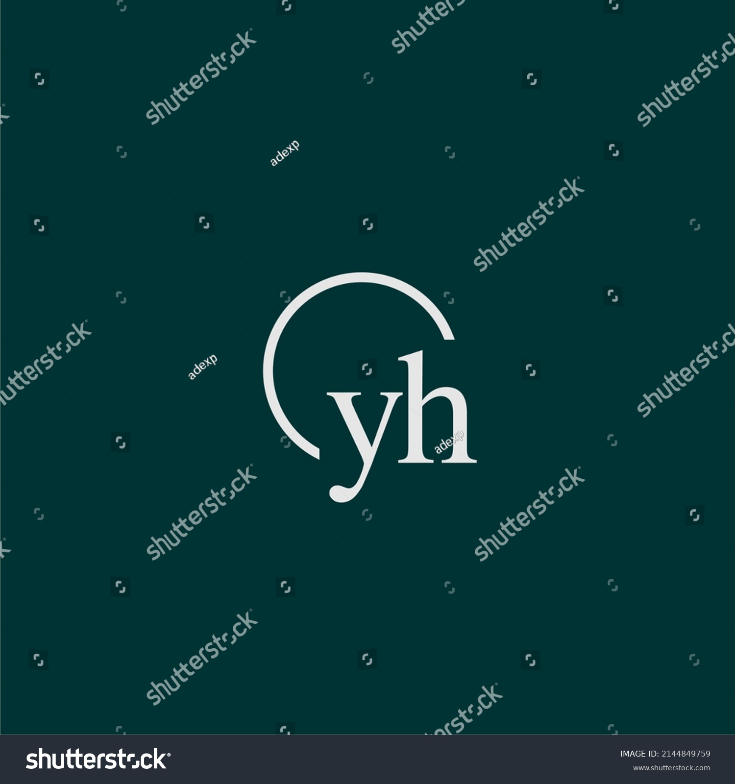 Yh Initial Monogram Logo Circle Style Stock Vector Royalty Free Shutterstock