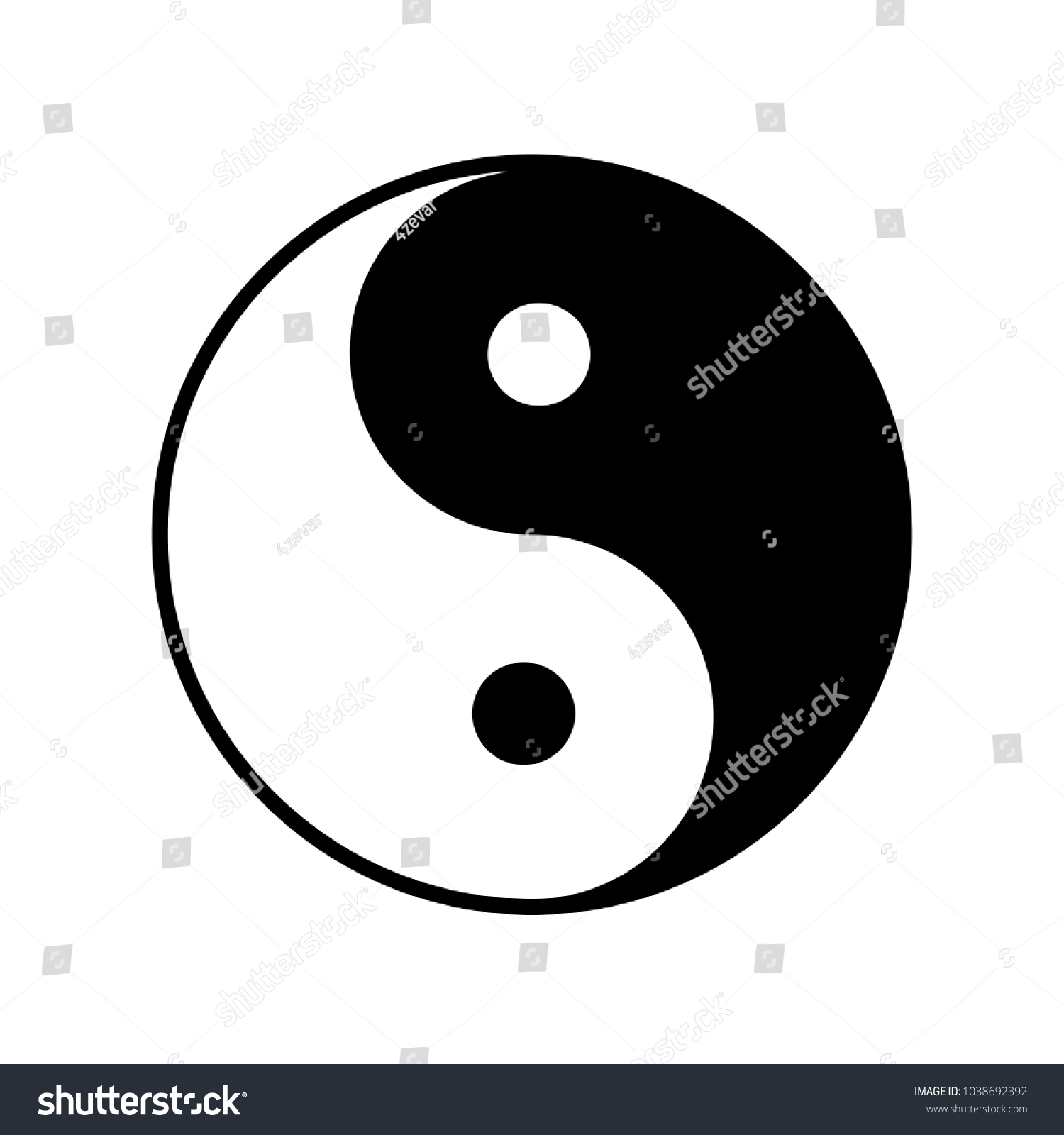 Yin Yang Icon Vector Stock Vector Royalty Free 1038692392 Yin Yang Icon Vector Stock Vector Royalty Free 1038692392