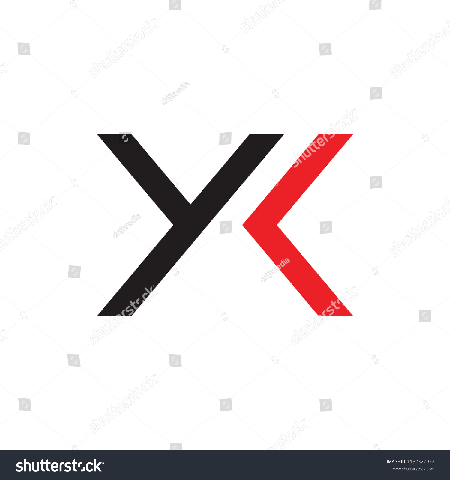 Yk Logo Letter Design Stock Vector Royalty Free 1132327922