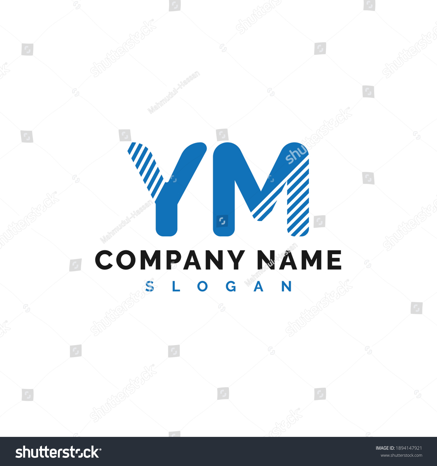 Ym Letter Logo Design Ym Letter Stock Vector (Royalty Free) 1894147921 ...