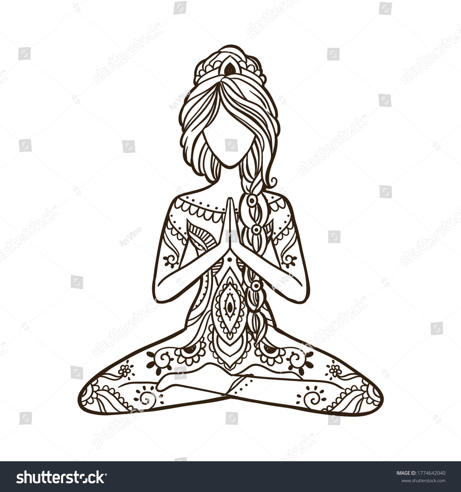 7,167 Indian yoga girl Stock Illustrations, Images & Vectors | Shutterstock