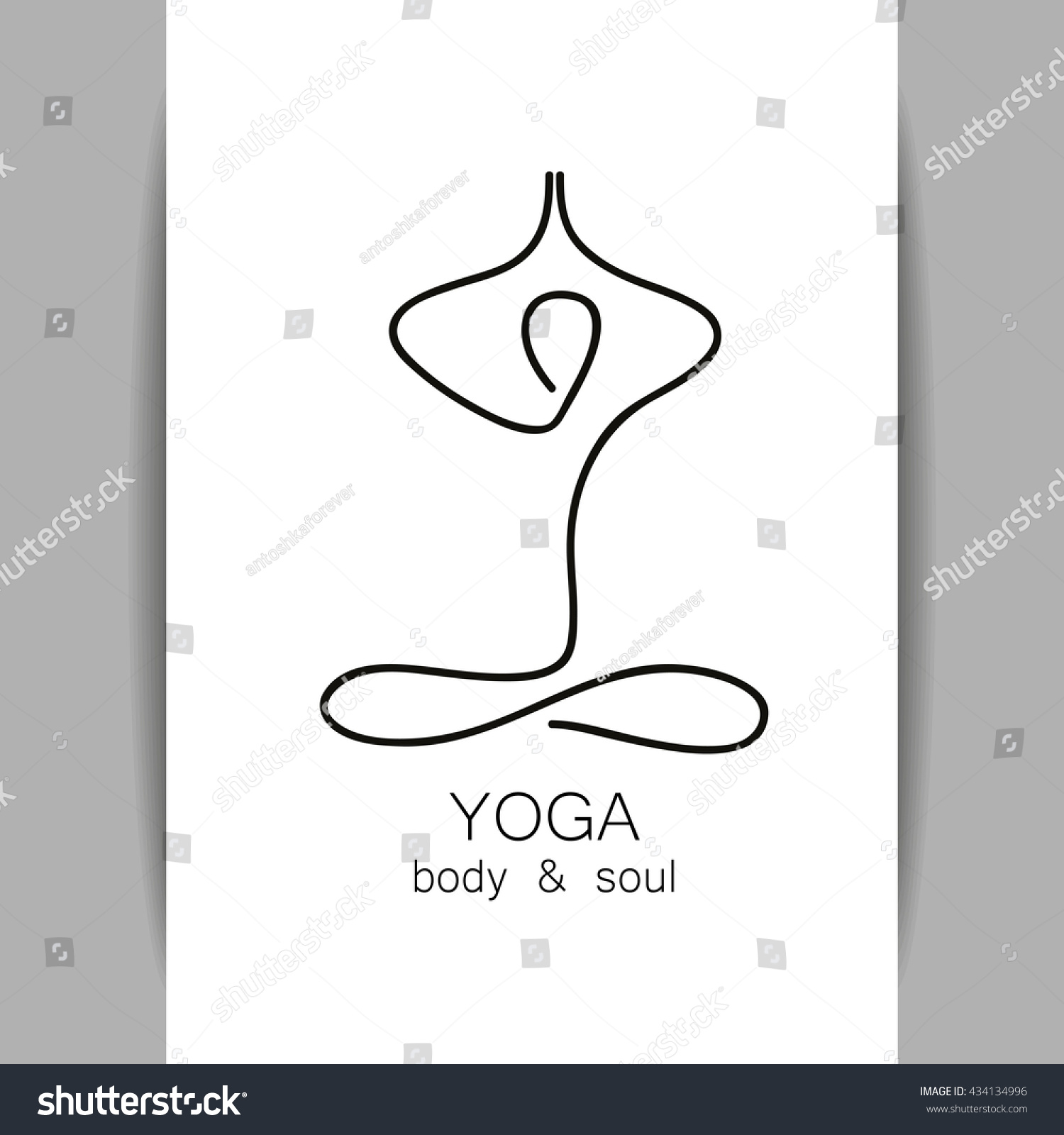 Yoga Logo Design Template Health Care Stok Vektör 434134996 - Shutterstock