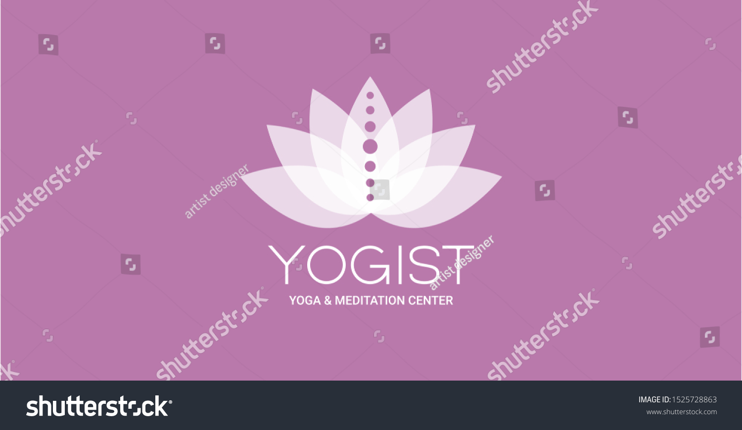 Vektor Stok Yoga Lotus Flower Logo Lotus Chakras Tanpa Royalti 1525728863 Shutterstock 7952