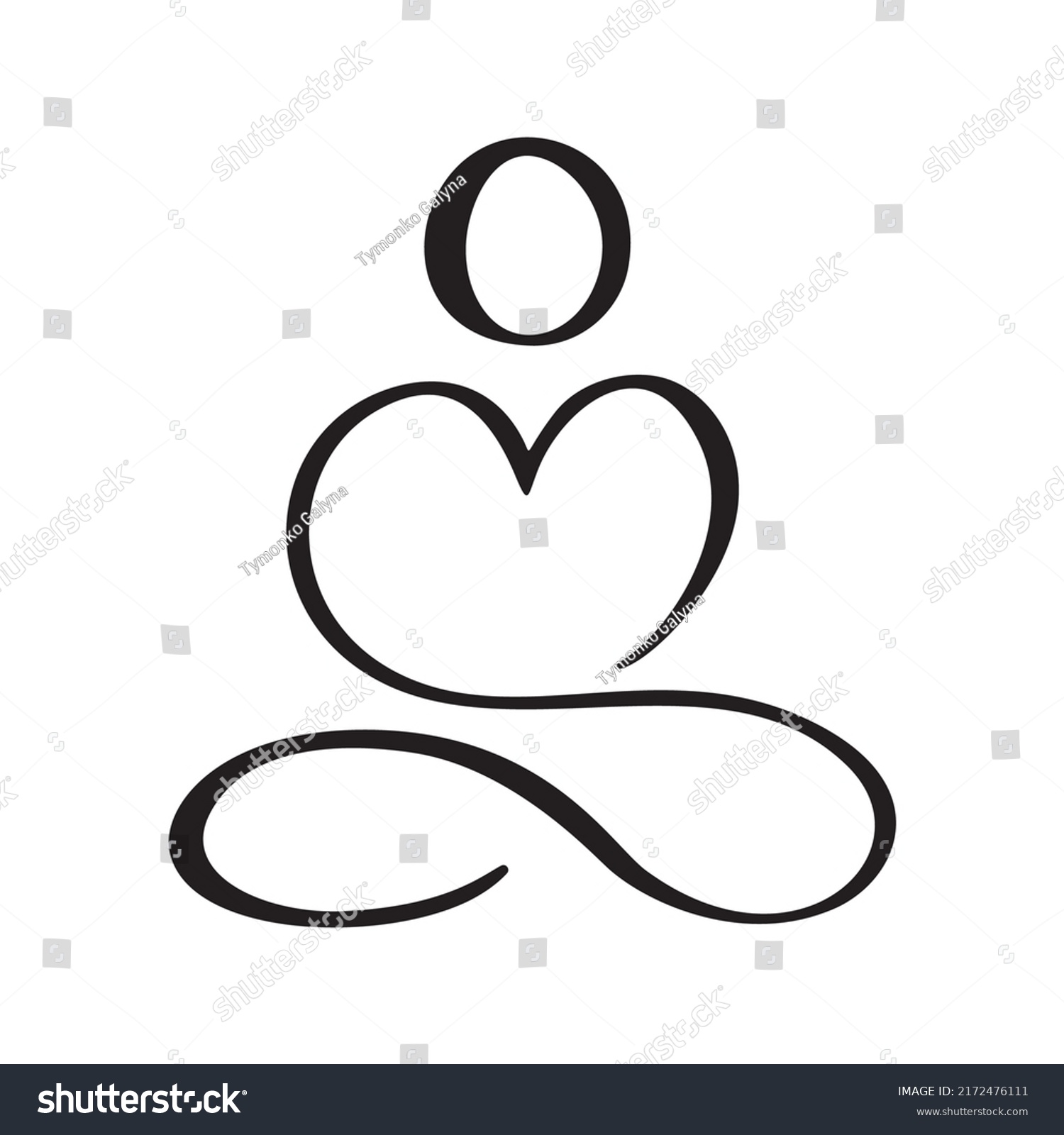 Yoga Lotus Pose Icon Vector Logo Stock Vector (Royalty Free) 2172476111 ...