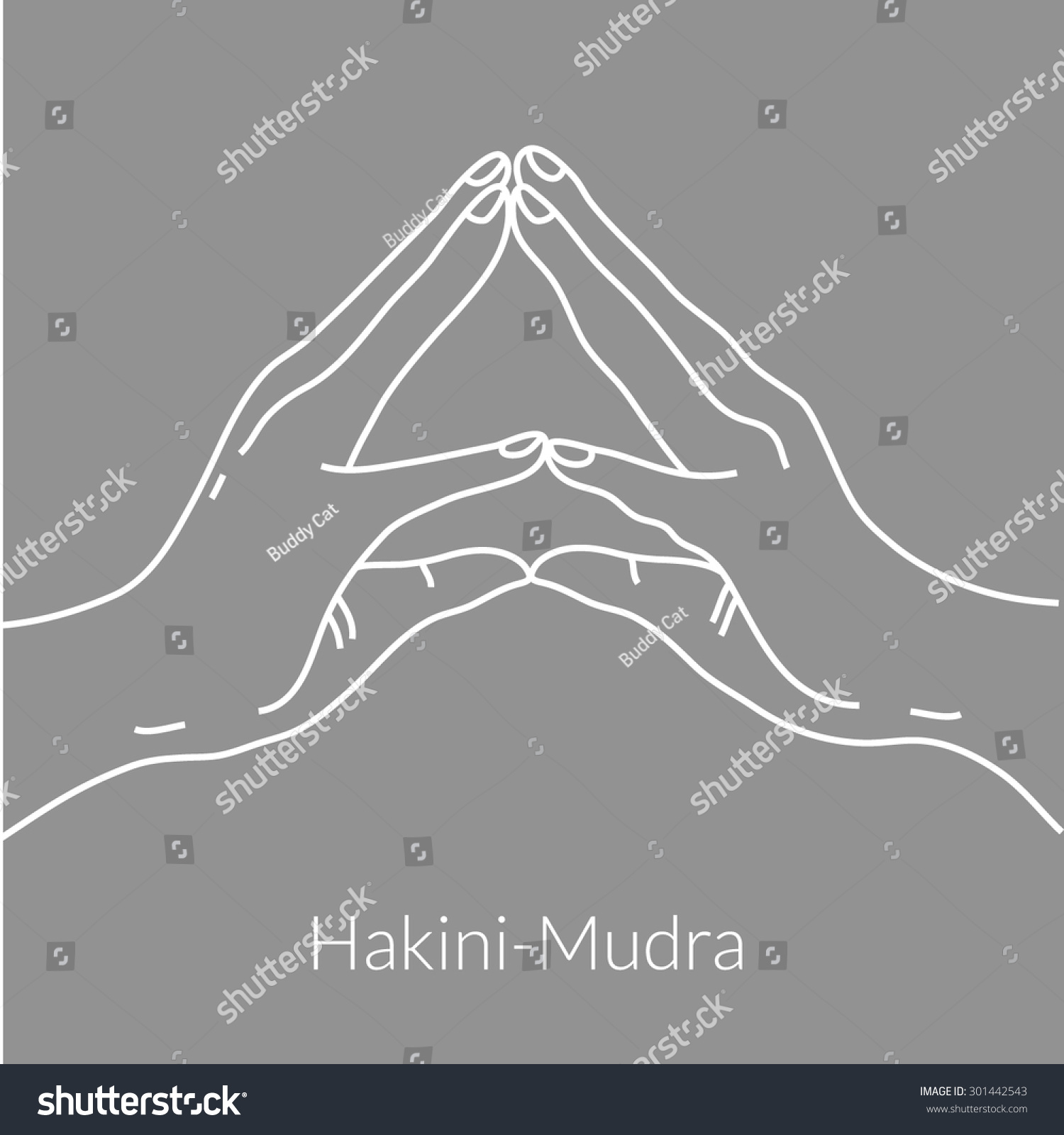 Yoga Mudra Hakinimudra Yoga Gesture Hands Stock Vector (Royalty Free ...