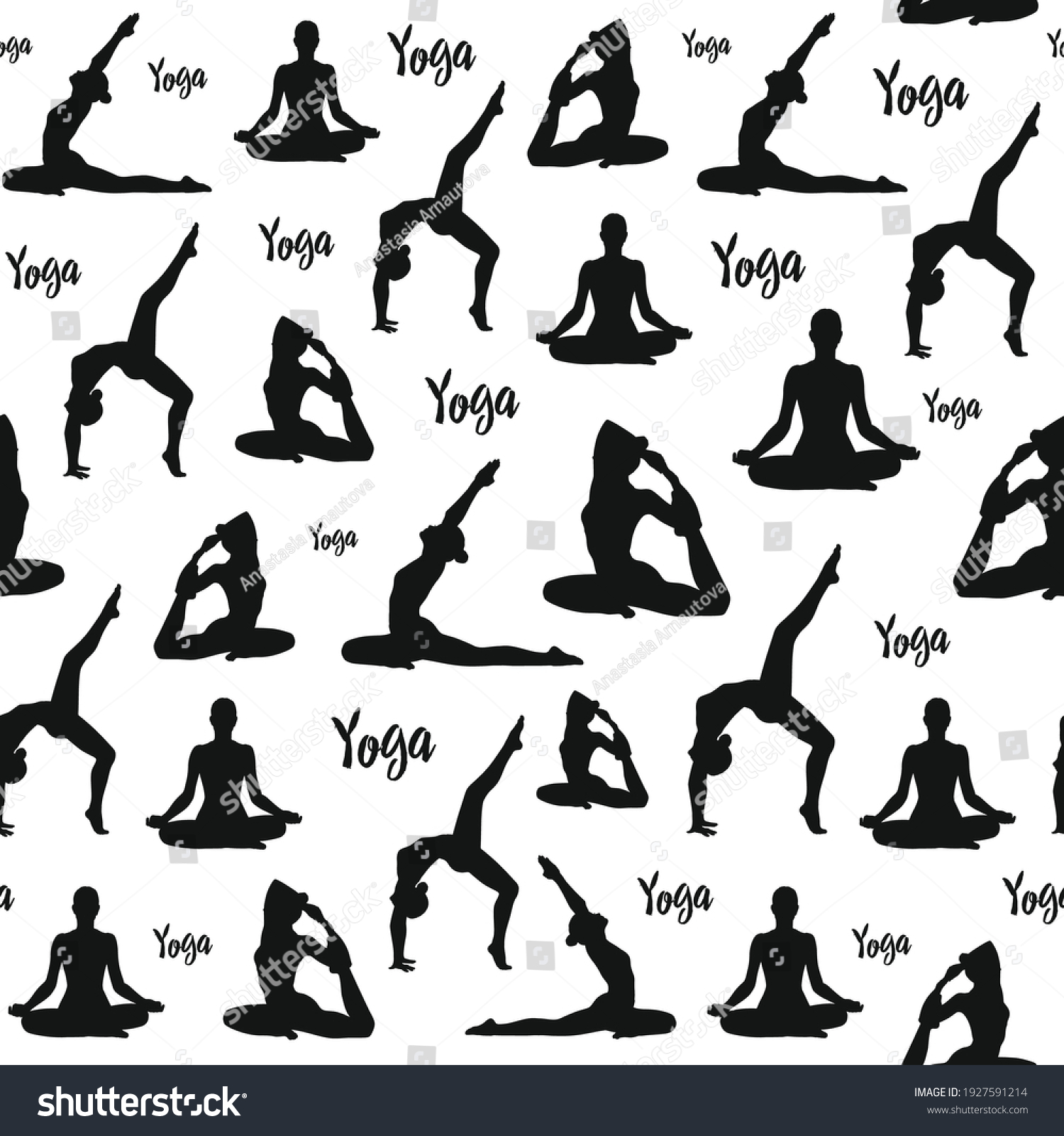 Yoga poses silhouette Images, Stock Photos & Vectors | Shutterstock