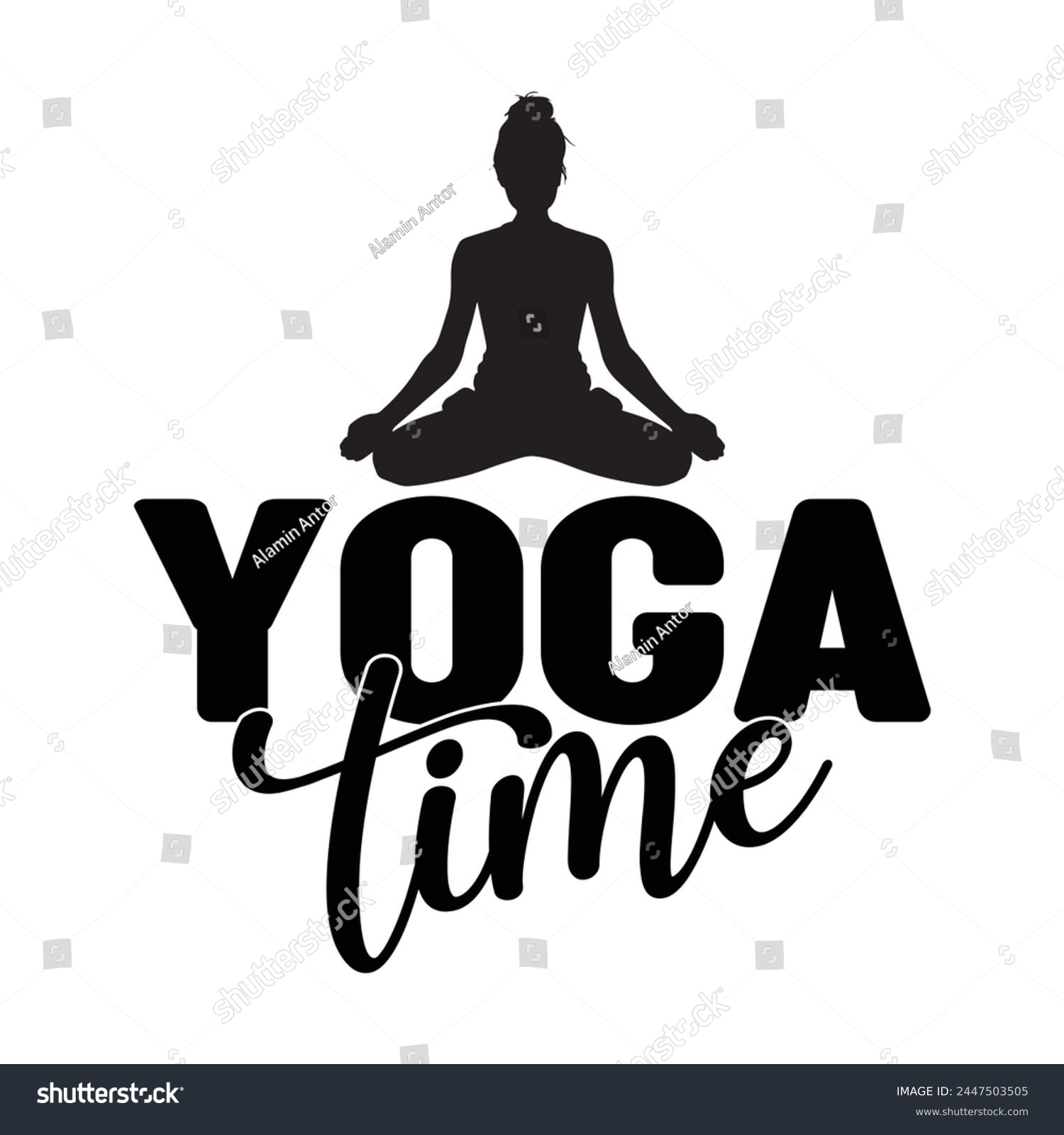 SVG of Yoga Quotes T-shirt Design Vector Illustration Clipart silhouette Design svg