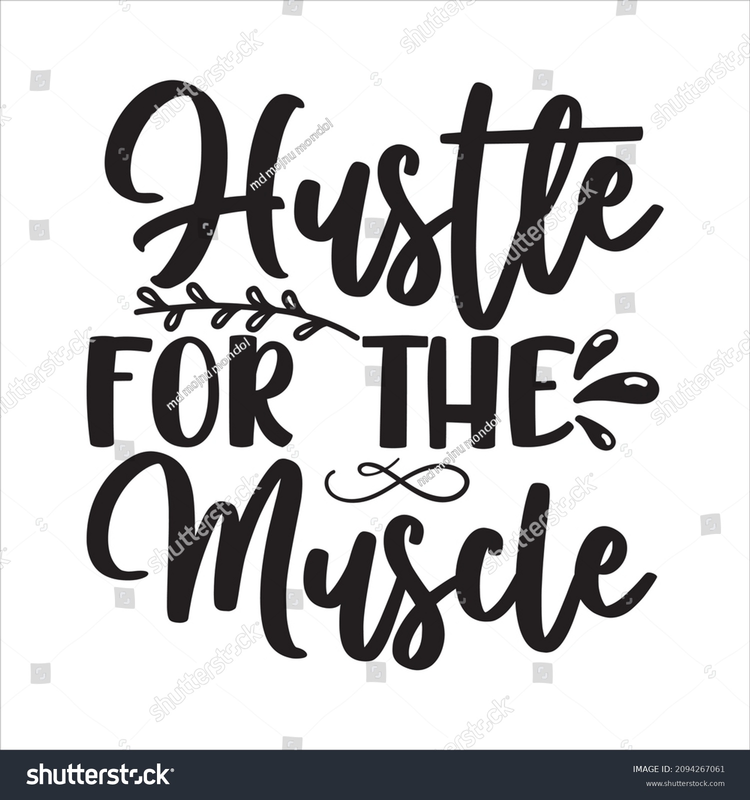 SVG of yoga svg design hustle for the muscle svg