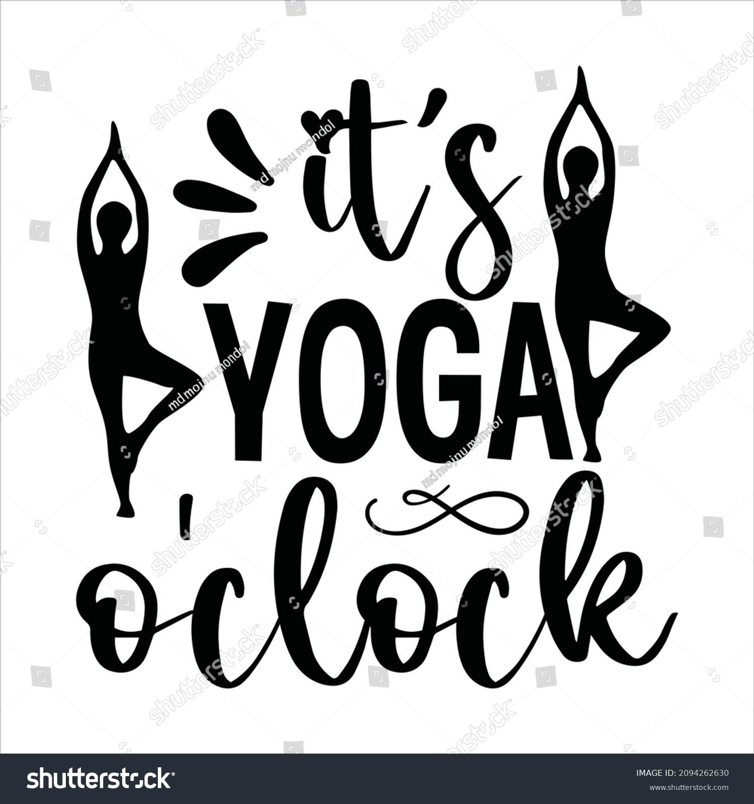 SVG of yoga svg design it’s yoga o'clock svg