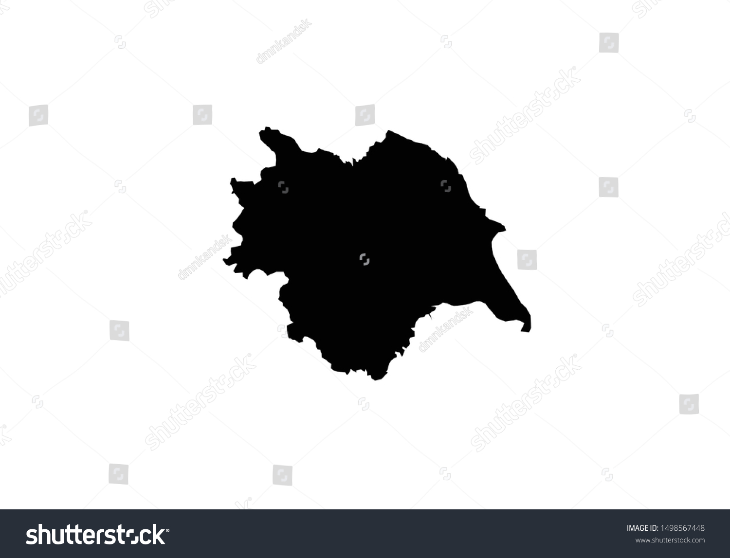 SVG of Yorkshire county outline map England region Britain svg